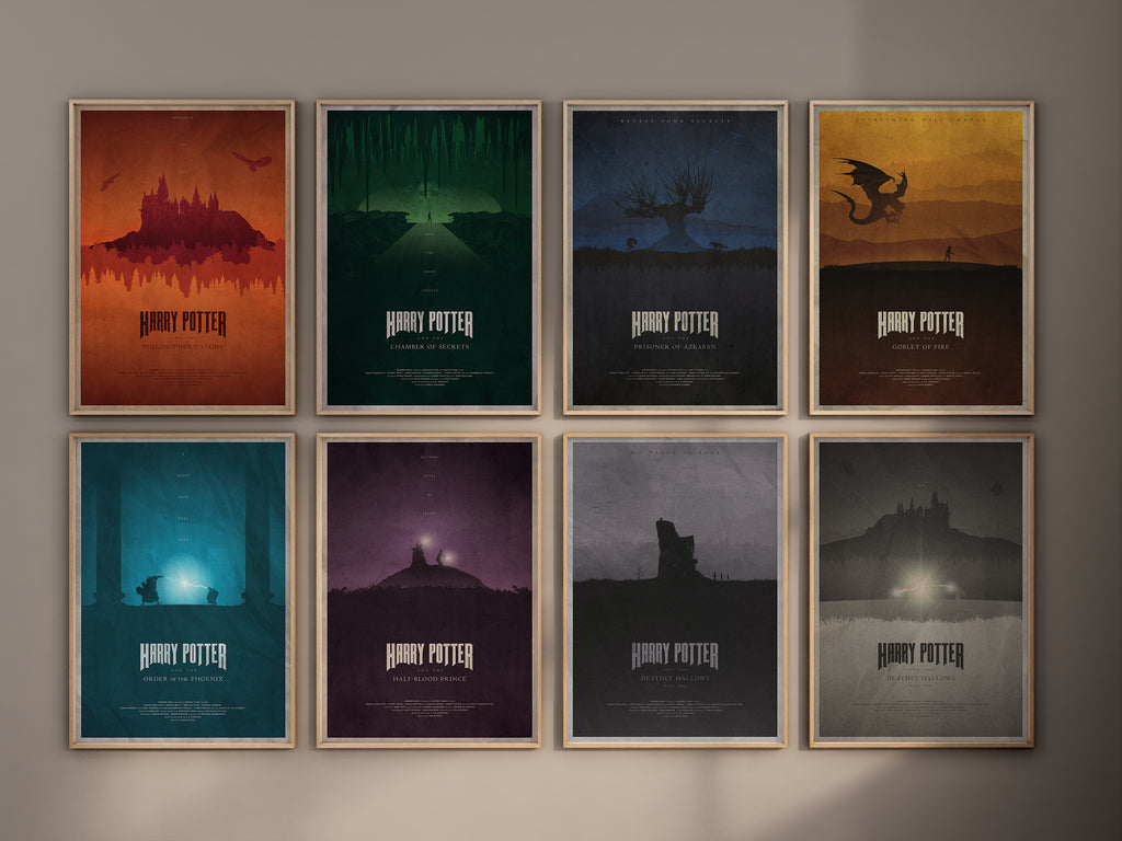 Harry Potter The Complete Saga - Movie Poster Set of 8 [Edward]