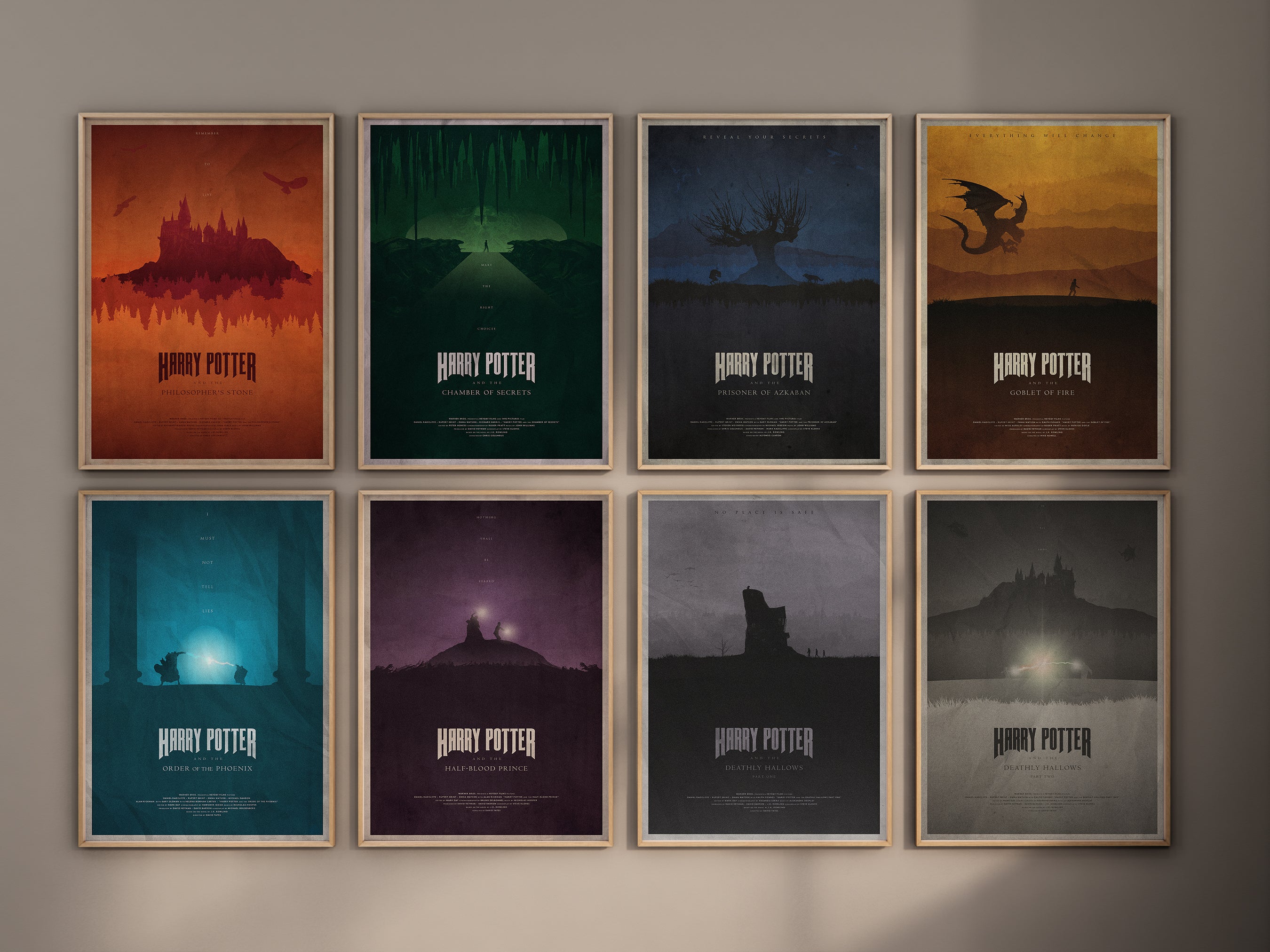 Harry Potter The Complete Saga - Movie Poster Set of 8 [Edward]