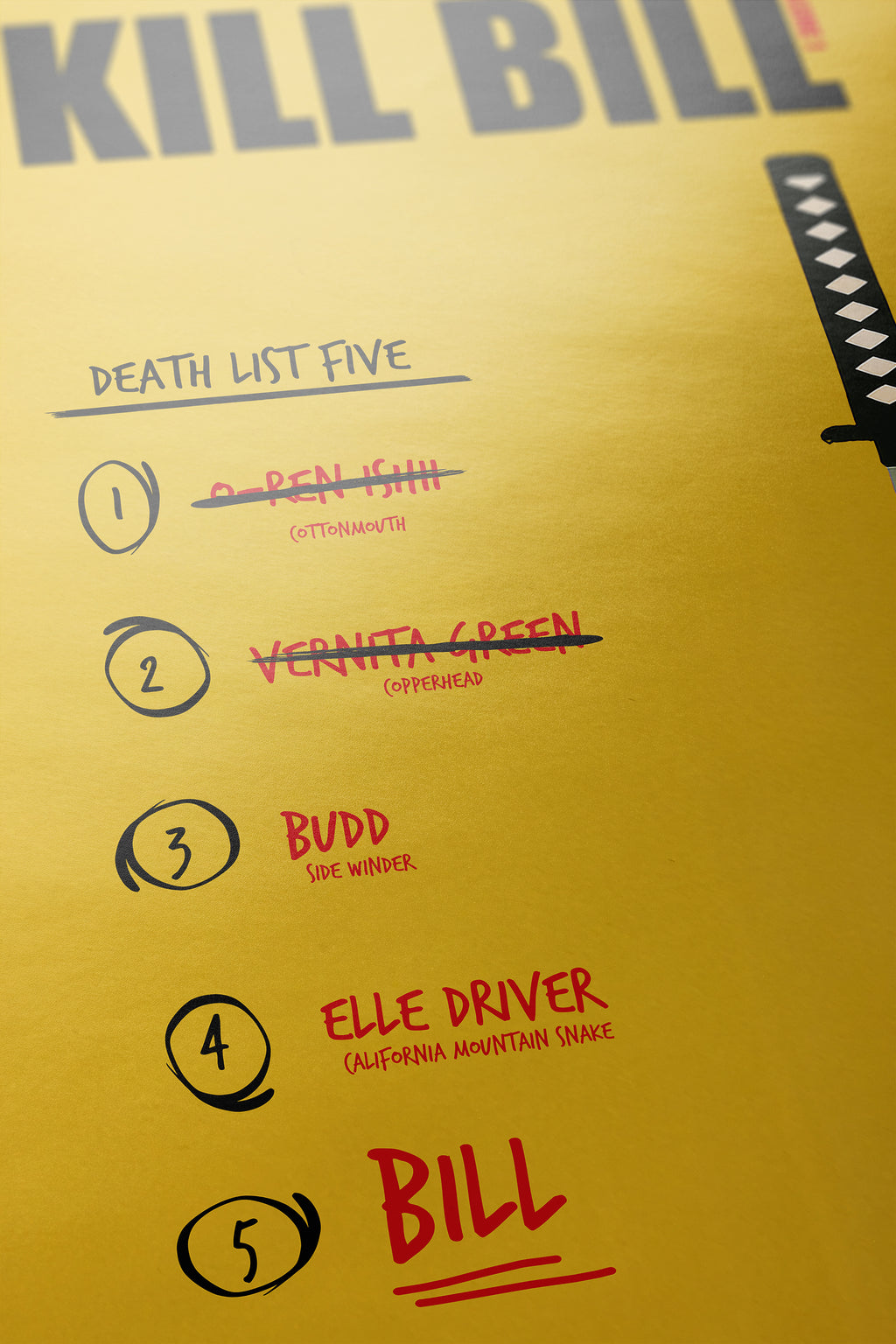Kill Bill Vol 1 Minimalist Movie Poster [AMV]