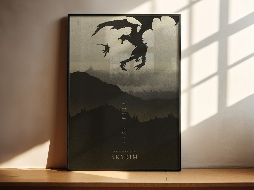 Elder Scrolls V Skyrim Video Game Poster [Edward]