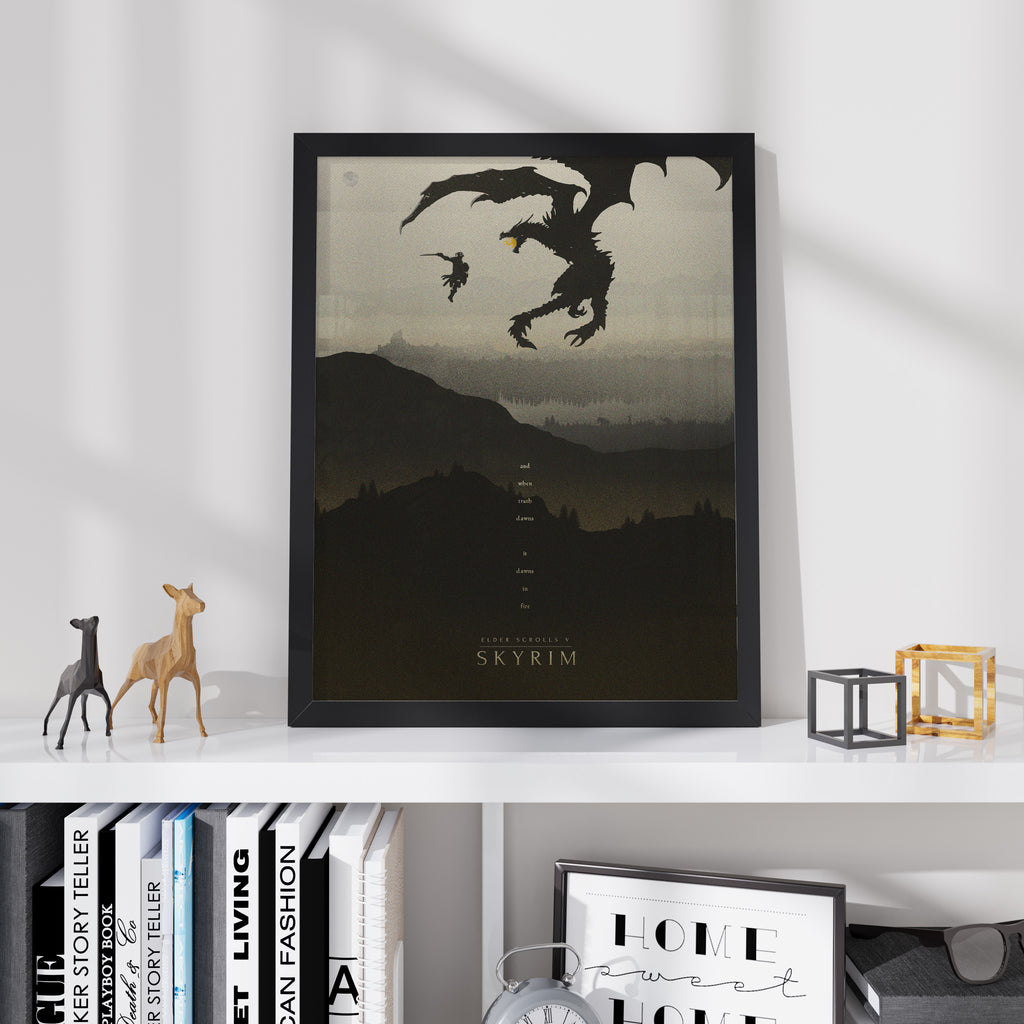 Elder Scrolls V Skyrim Video Game Poster [Edward]
