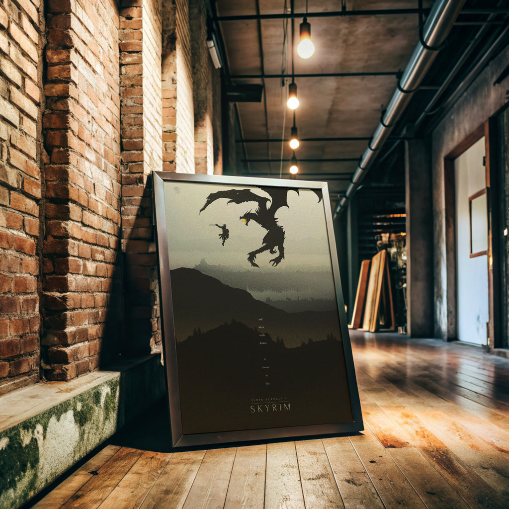 Elder Scrolls V Skyrim Video Game Poster [Edward]