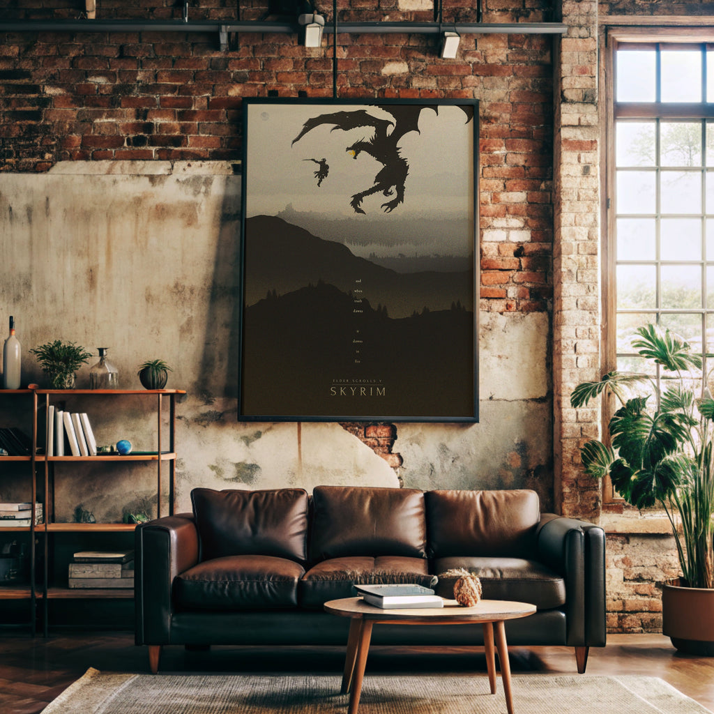 Elder Scrolls V Skyrim Video Game Poster [Edward]