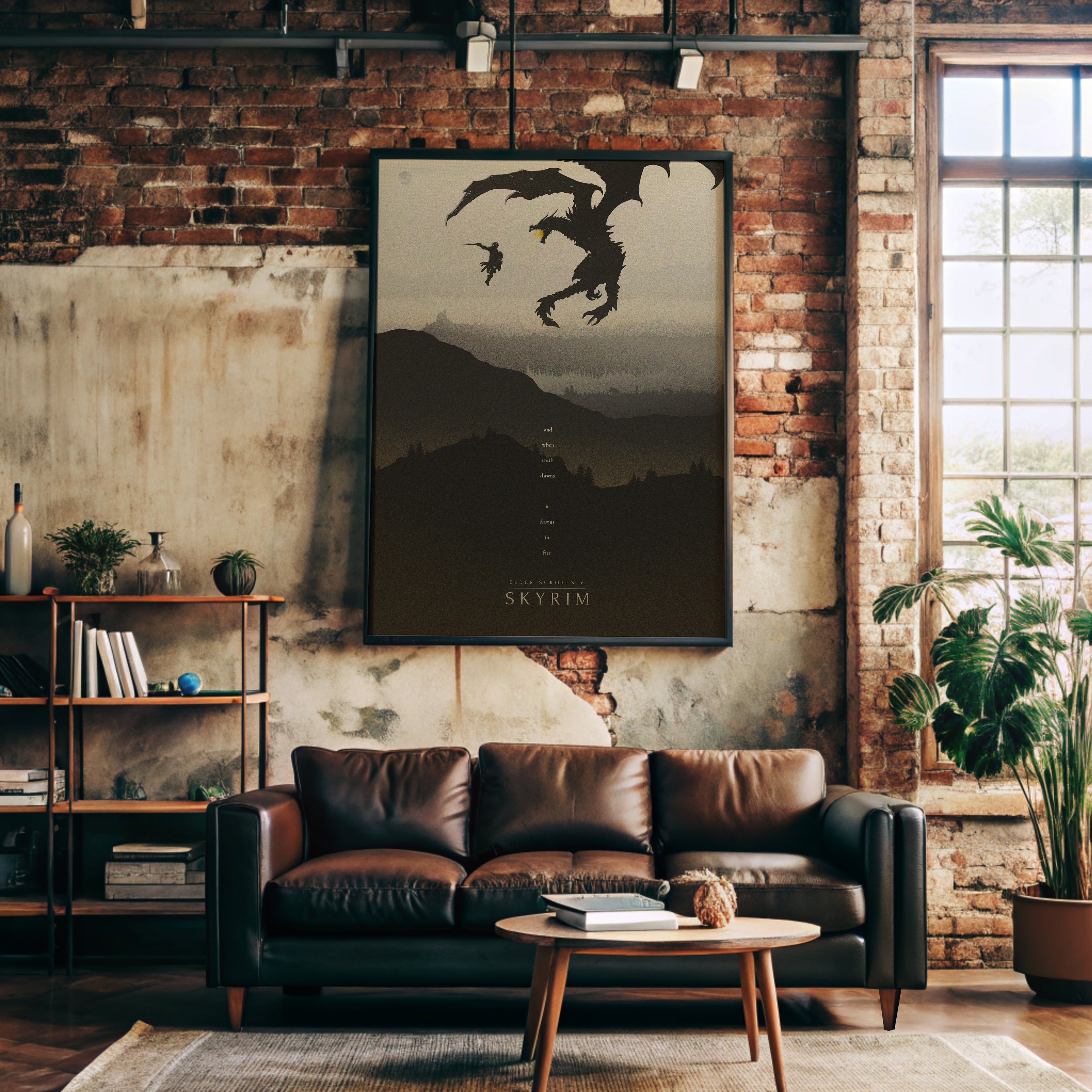 Elder Scrolls V Skyrim Video Game Poster [Edward]