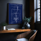 Kinetographic Camera (Edison) Patent Poster - Historic Movie Camera Print, Cinema Wall Art, motion picture decor (US589168-1)