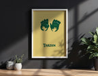 Tarzan Disney Movie Poster - Jungle Art Print, Classic Animation Decor, Adventure Fan Gift Idea
