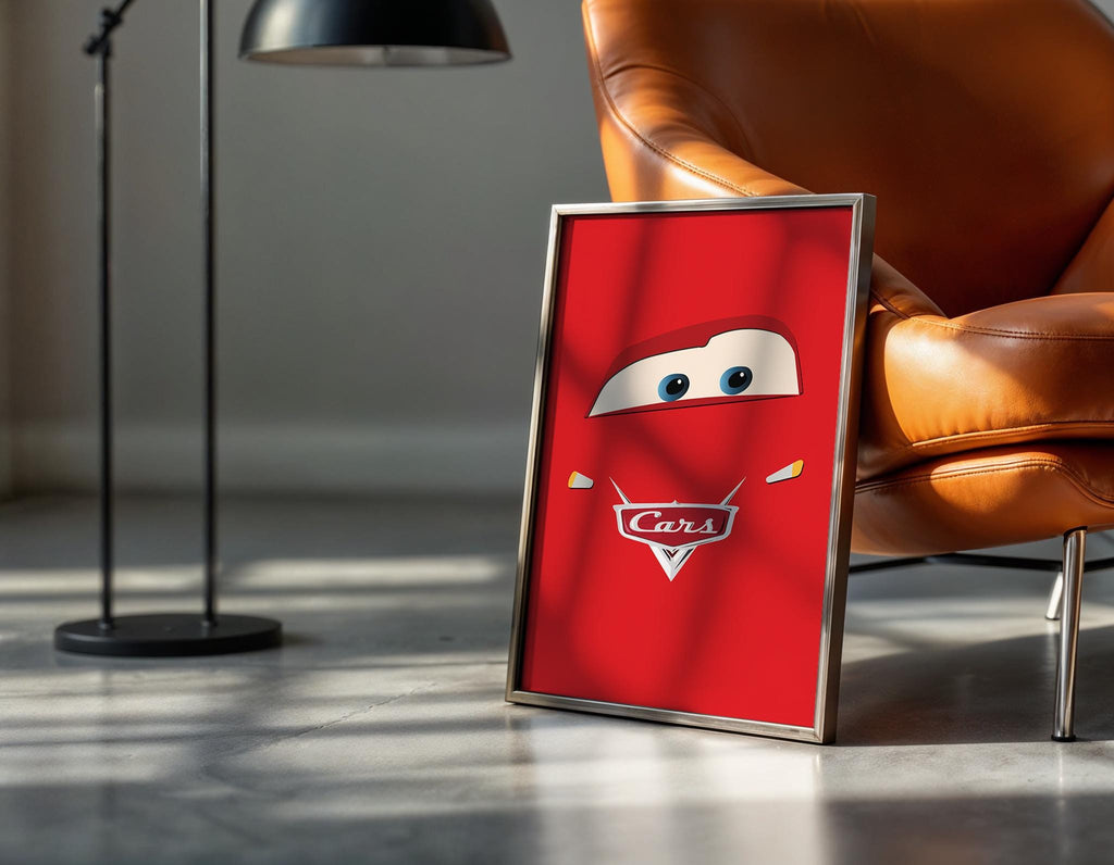 Cars Movie Poster – Racing Wall Art, Pixar Print, Lightning McQueen Decor, Gift for Car Enthusiasts