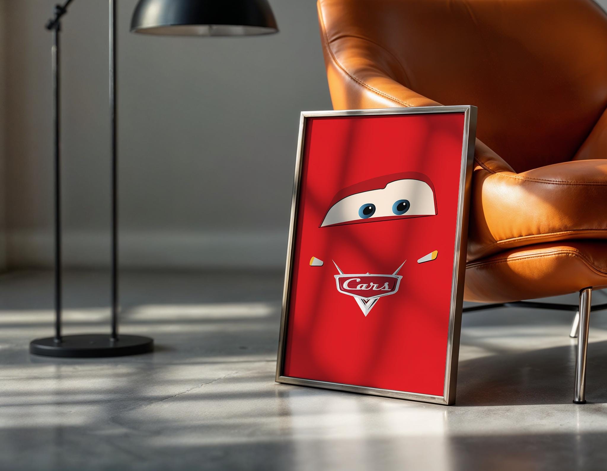 Cars Movie Poster – Racing Wall Art, Pixar Print, Lightning McQueen Decor, Gift for Car Enthusiasts