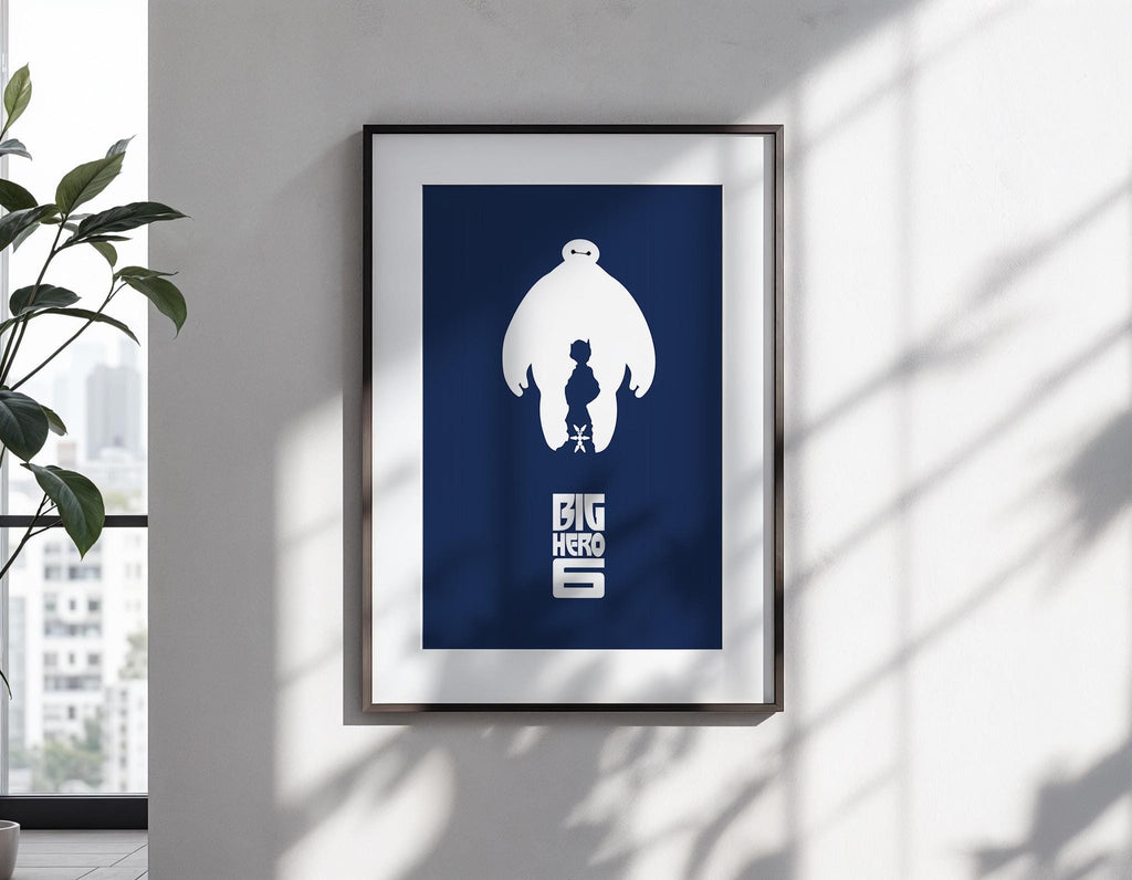 Big Hero 6 Poster - Disney Art Print, Wall Decor, Gift for Anime and Animated Movie Fans, Marvel Superheroes, Comic Lovers