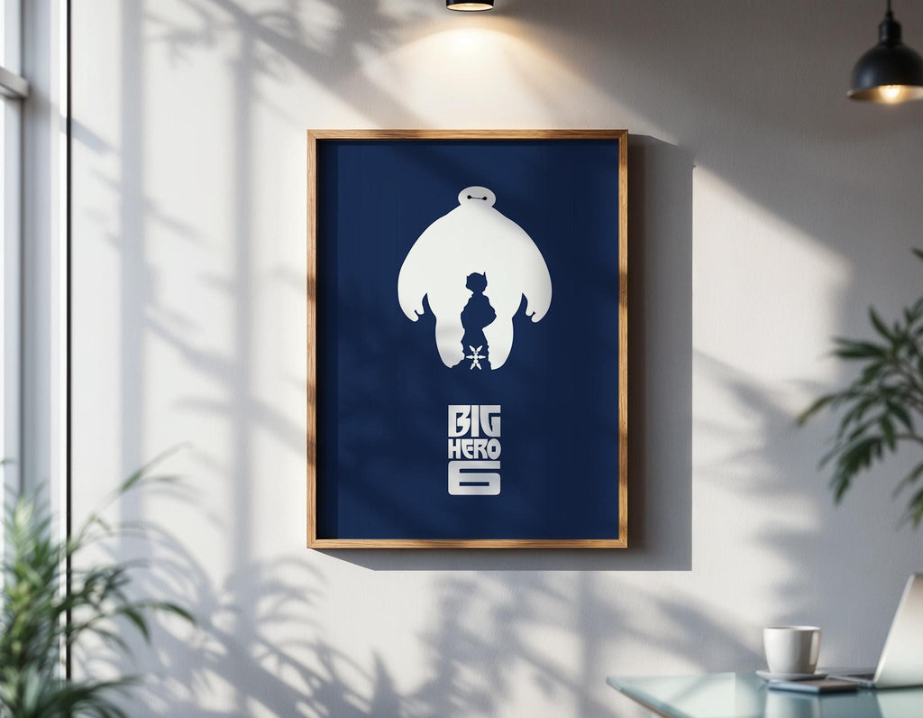 Big Hero 6 Poster - Disney Art Print, Wall Decor, Gift for Anime and Animated Movie Fans, Marvel Superheroes, Comic Lovers