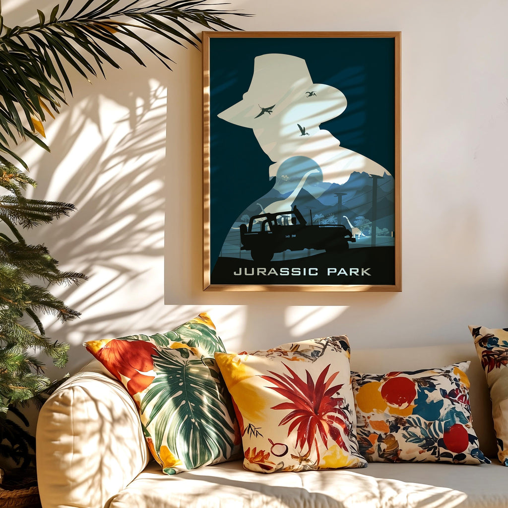 Jurassic Park Movie Poster - Vintage Wall Art, Cinematic Prints, Gift for Dinosaur Fans