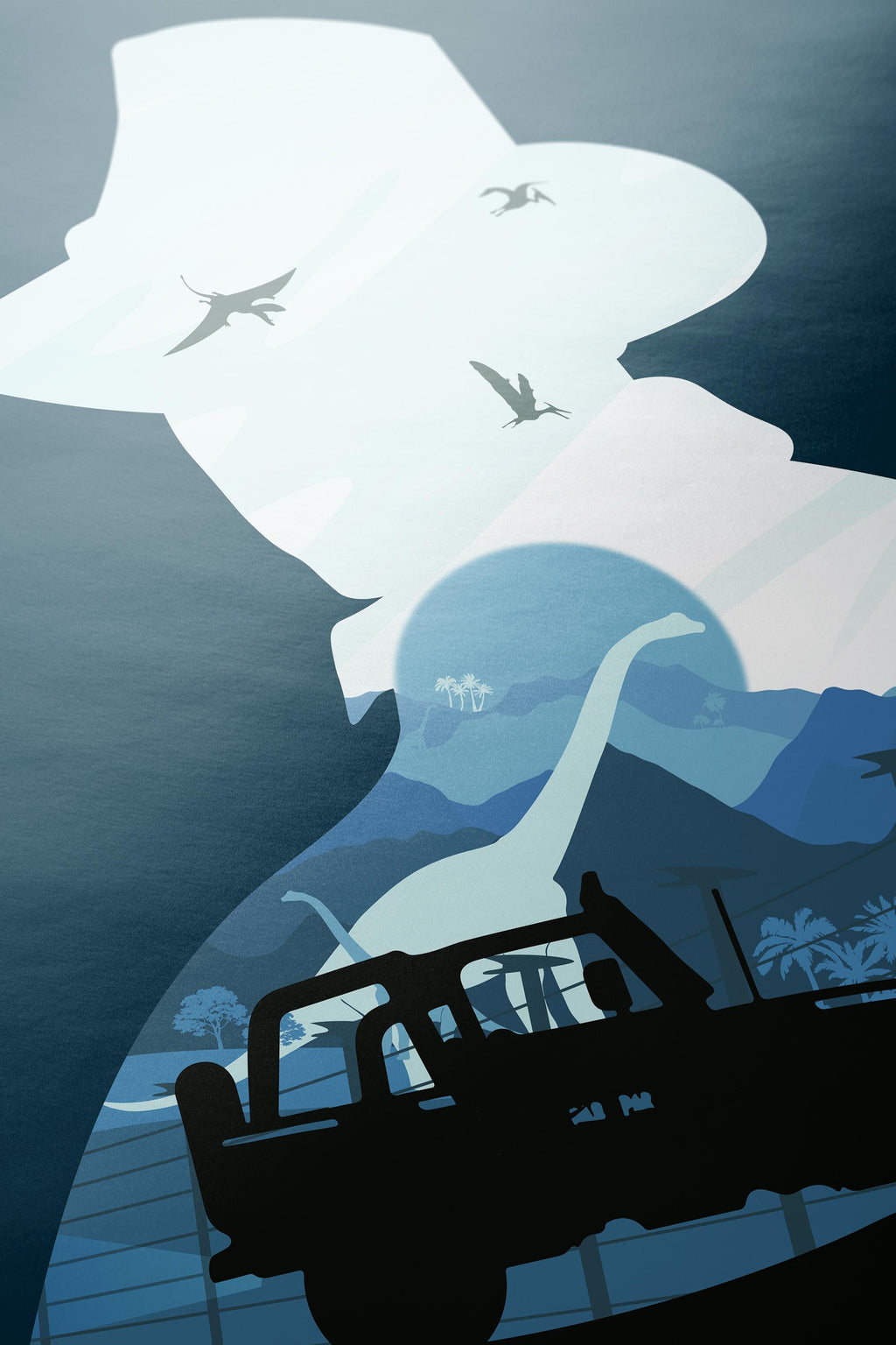 Jurassic Park Movie Poster - Vintage Wall Art, Cinematic Prints, Gift for Dinosaur Fans