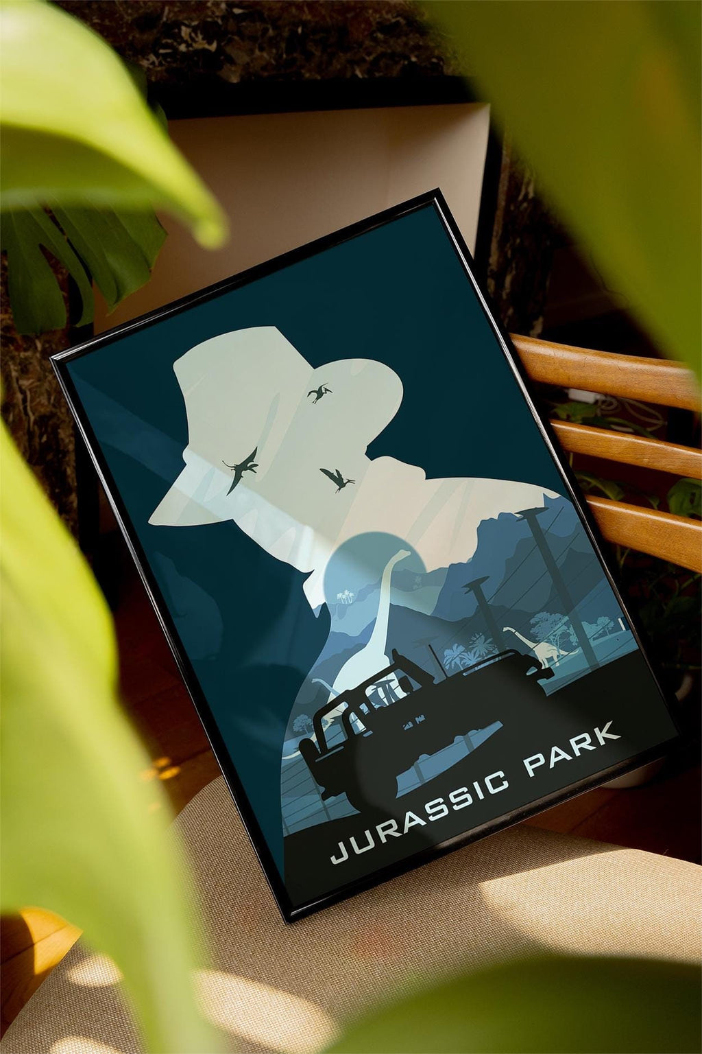 Jurassic Park Movie Poster - Vintage Wall Art, Cinematic Prints, Gift for Dinosaur Fans
