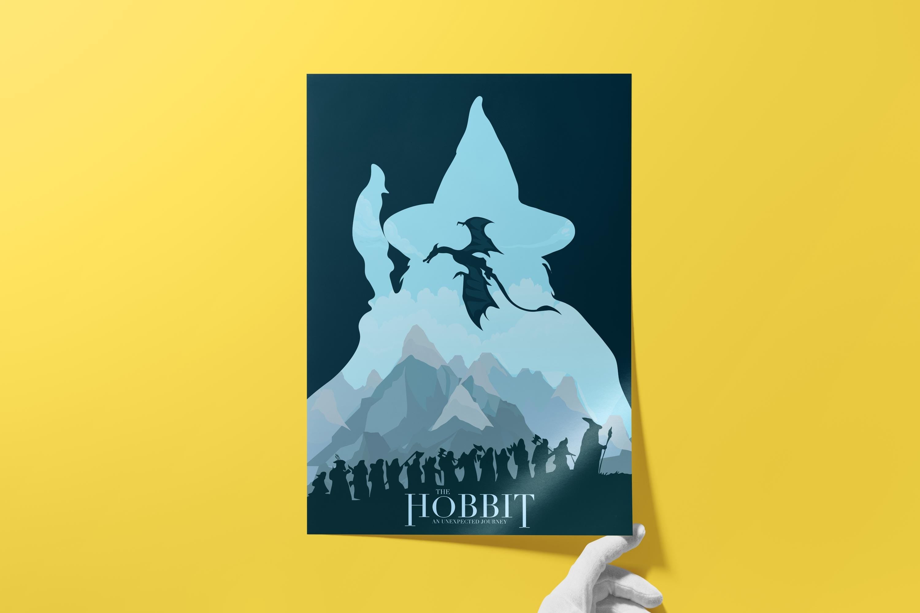 The Hobbit An Unexpected Journey Poster - Middle Earth Print, Fantasy Cinema Decor, Tolkien Fan Gift Idea, Gandalf Print