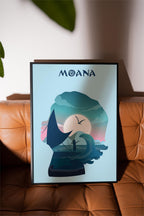 Moana Movie Poster - Wall Art Print, Animated Film, Disney Style, Gift for Movie Lovers