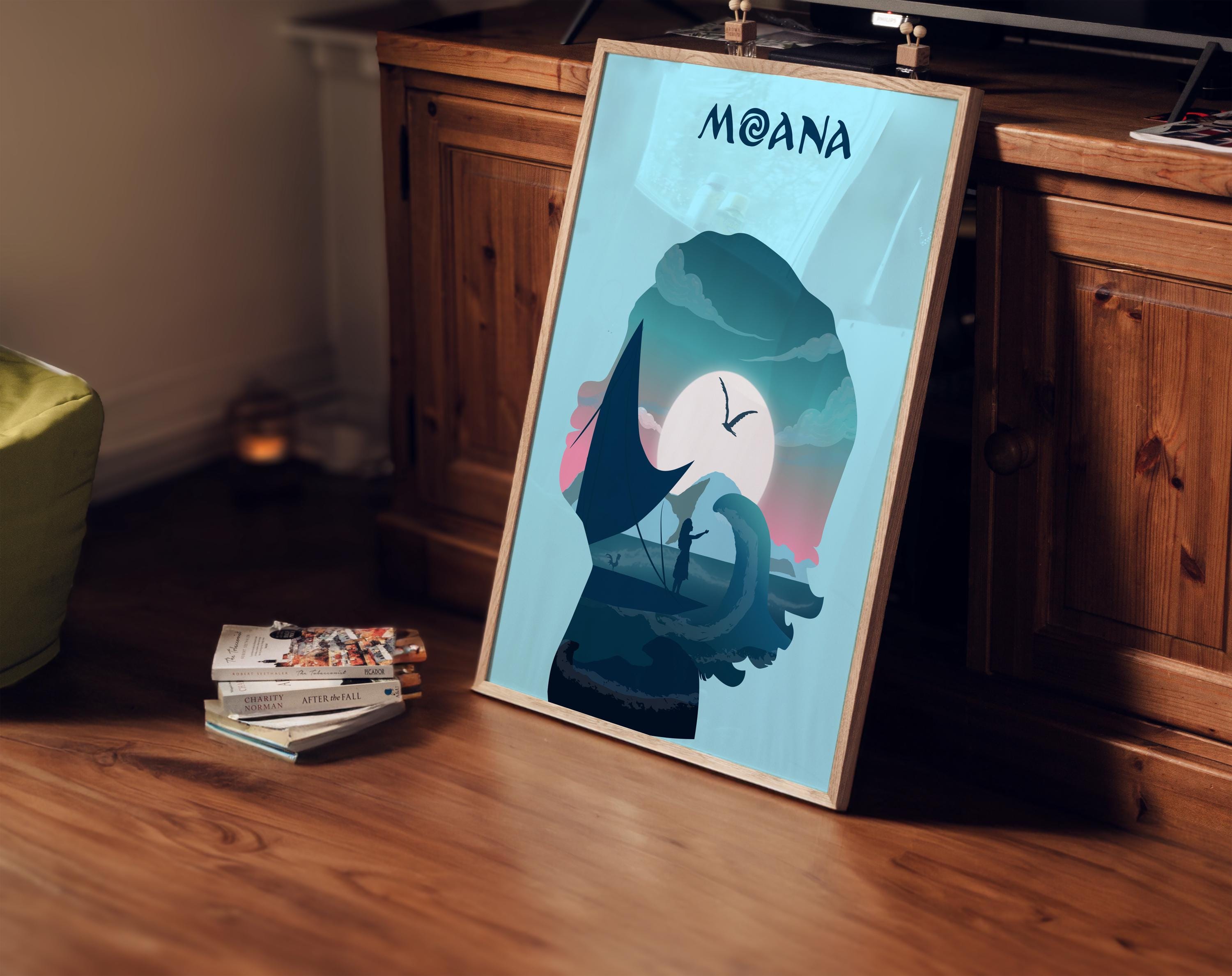 Moana Movie Poster - Wall Art Print, Animated Film, Disney Style, Gift for Movie Lovers