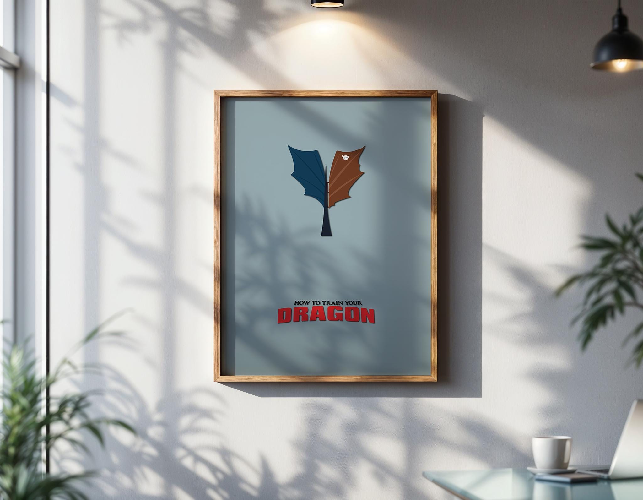 How to Train Your Dragon Movie Poster - Hiccup Toothless Art Print, Fantasy Adventure Decor, DreamWorks Fan Gift