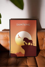 The Lion King Disney Movie Poster - Simba Nala Art Print, Classic Animation Decor, African Savanna Fan Gift