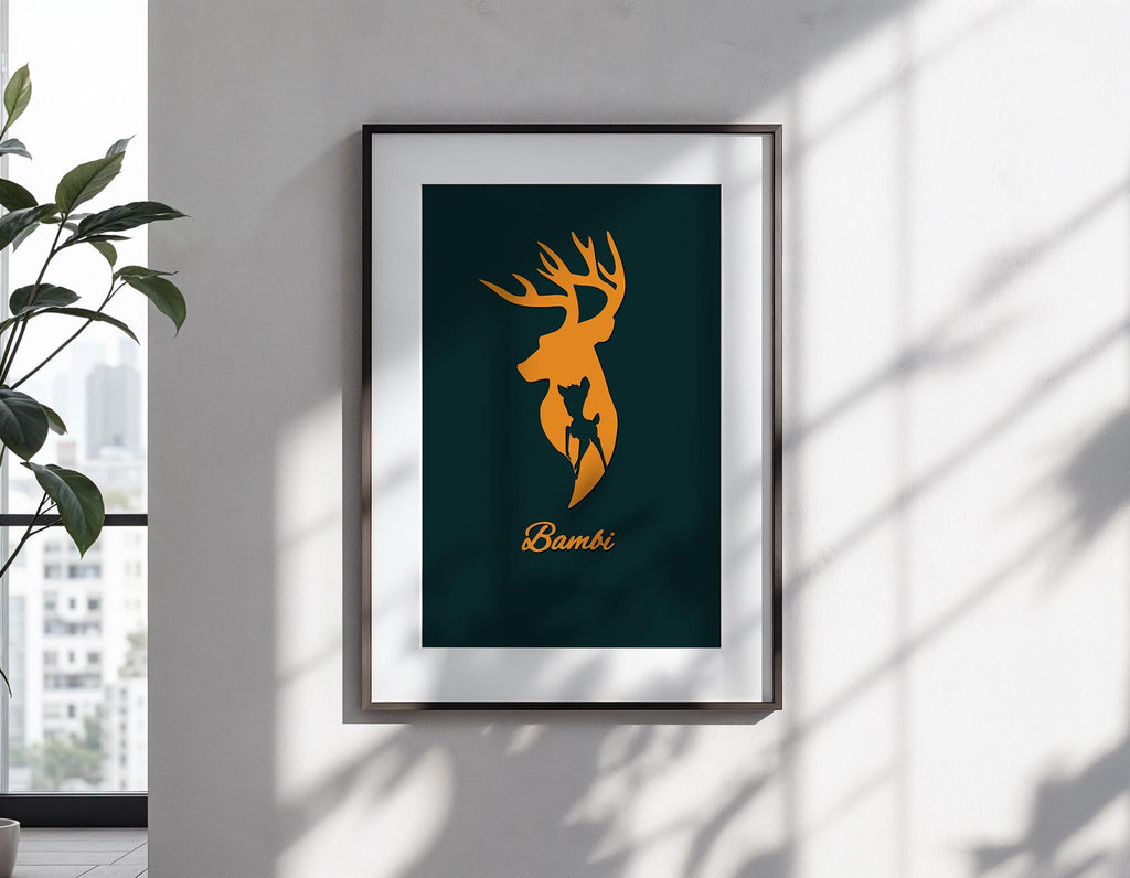 Bambi Movie Poster - Disney Classic Wall Art, Vintage Animation Decor, Gift for Disney Lovers