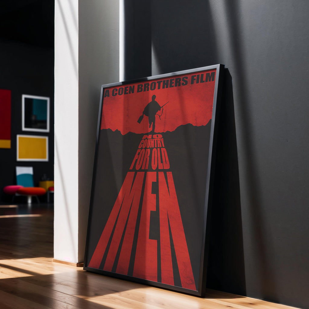 No Country for Old Men Poster - Minimalist Wall Art, Cinematic Prints, Gift for Movie Lovers