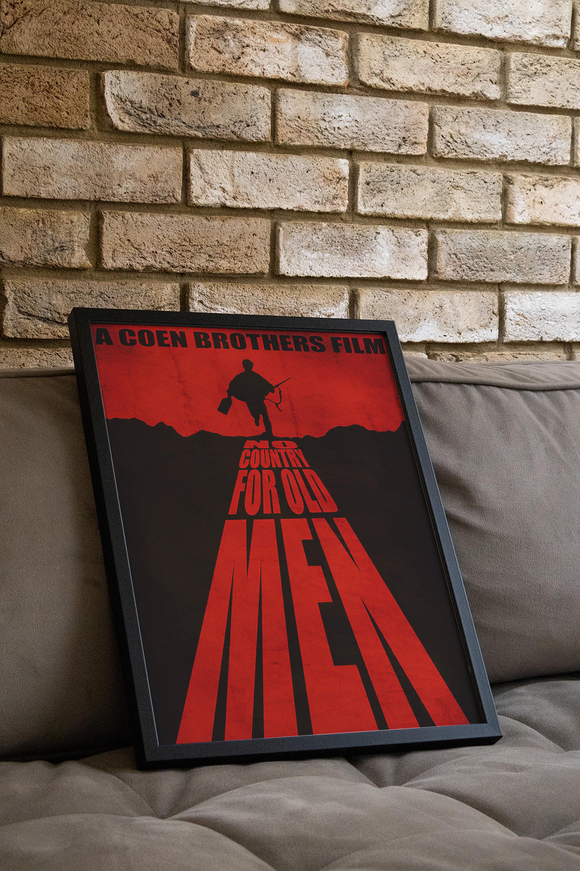 No Country for Old Men Poster - Minimalist Wall Art, Cinematic Prints, Gift for Movie Lovers