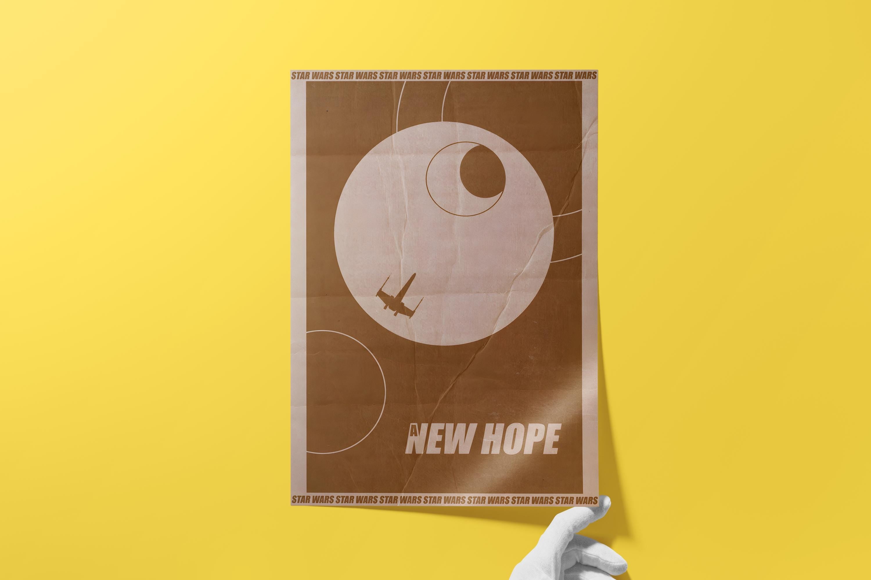 Star Wars A New Hope Wall Art, Sci-Fi Film Decor, Perfect Gift for Star Wars Fans