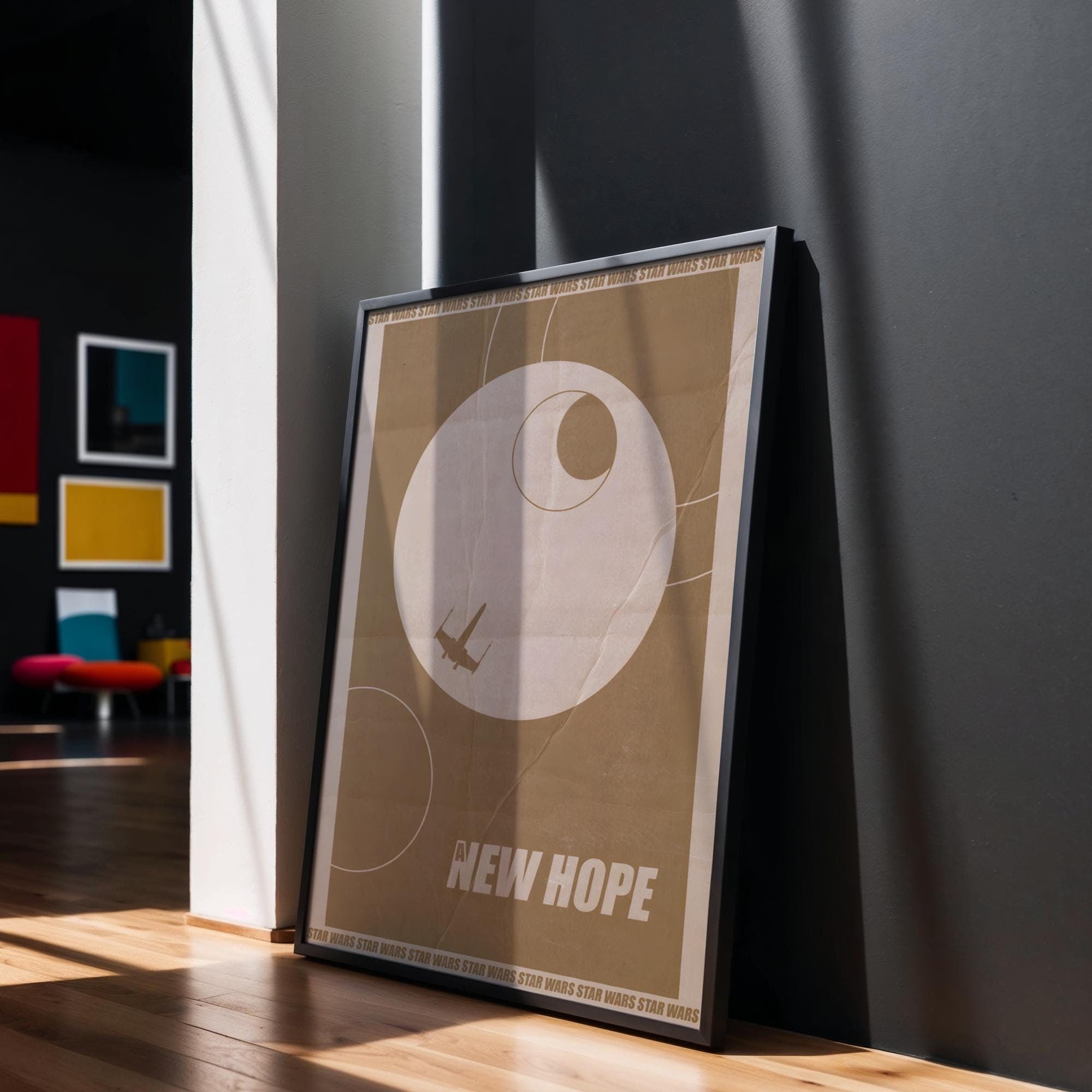 Star Wars A New Hope Wall Art, Sci-Fi Film Decor, Perfect Gift for Star Wars Fans