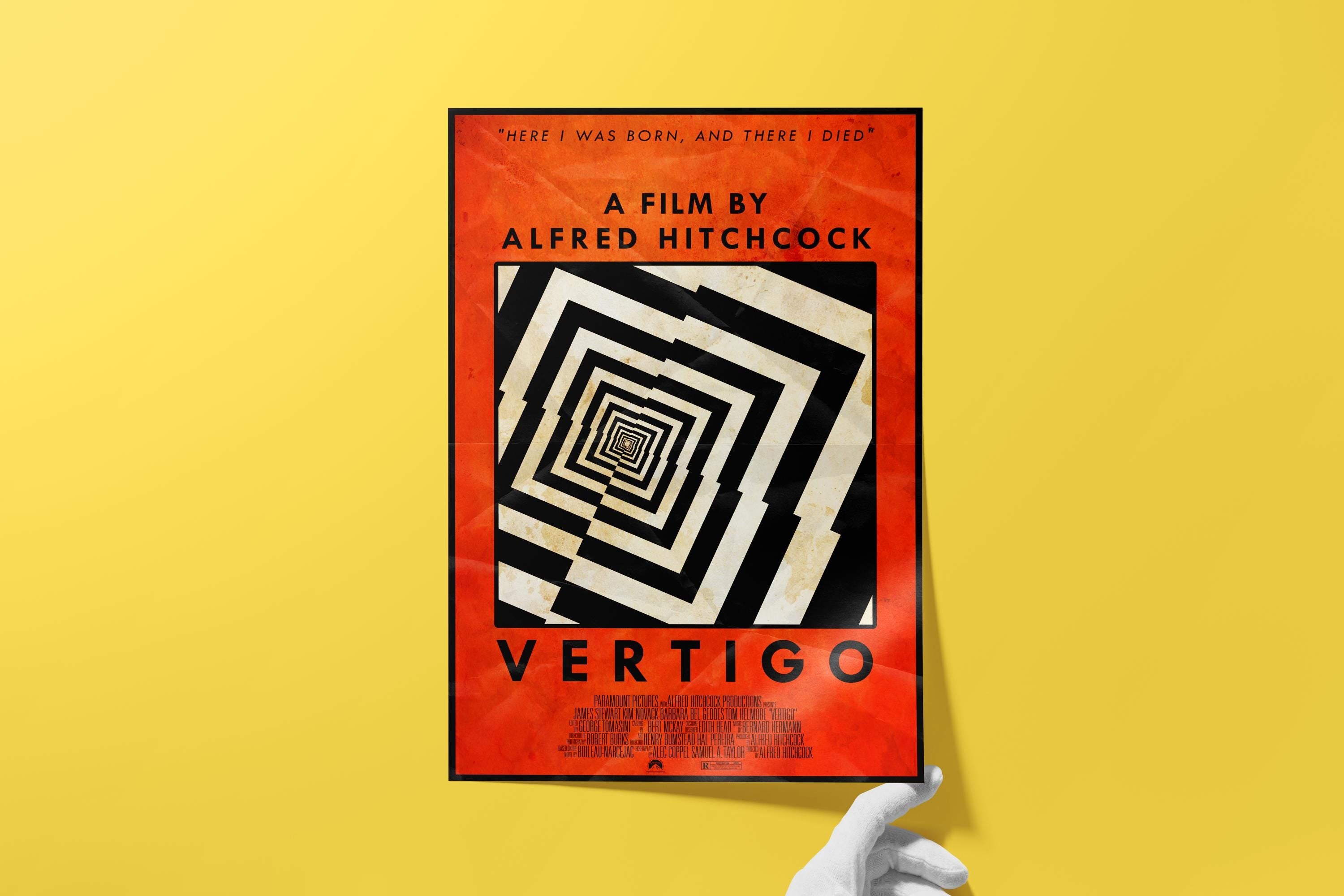 Vertigo Movie Poster - Alfred Hitchcock Wall Art, Vintage Film Decor, Perfect Gift for Cinema Enthusiasts