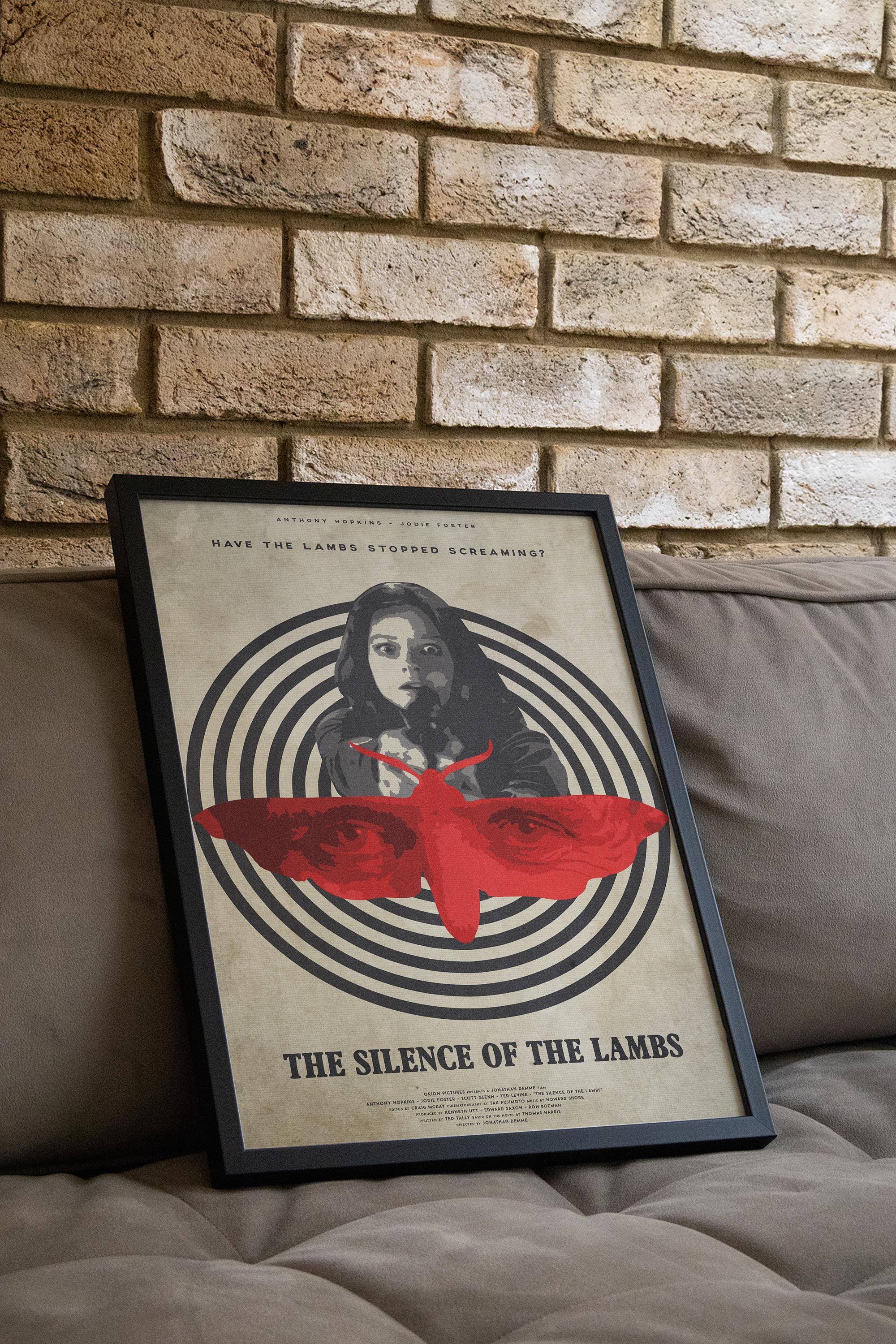 The Silence of the Lambs Movie Poster - Classic Thriller Wall Art, Hannibal Lecter Decor, Gift for Film Lovers