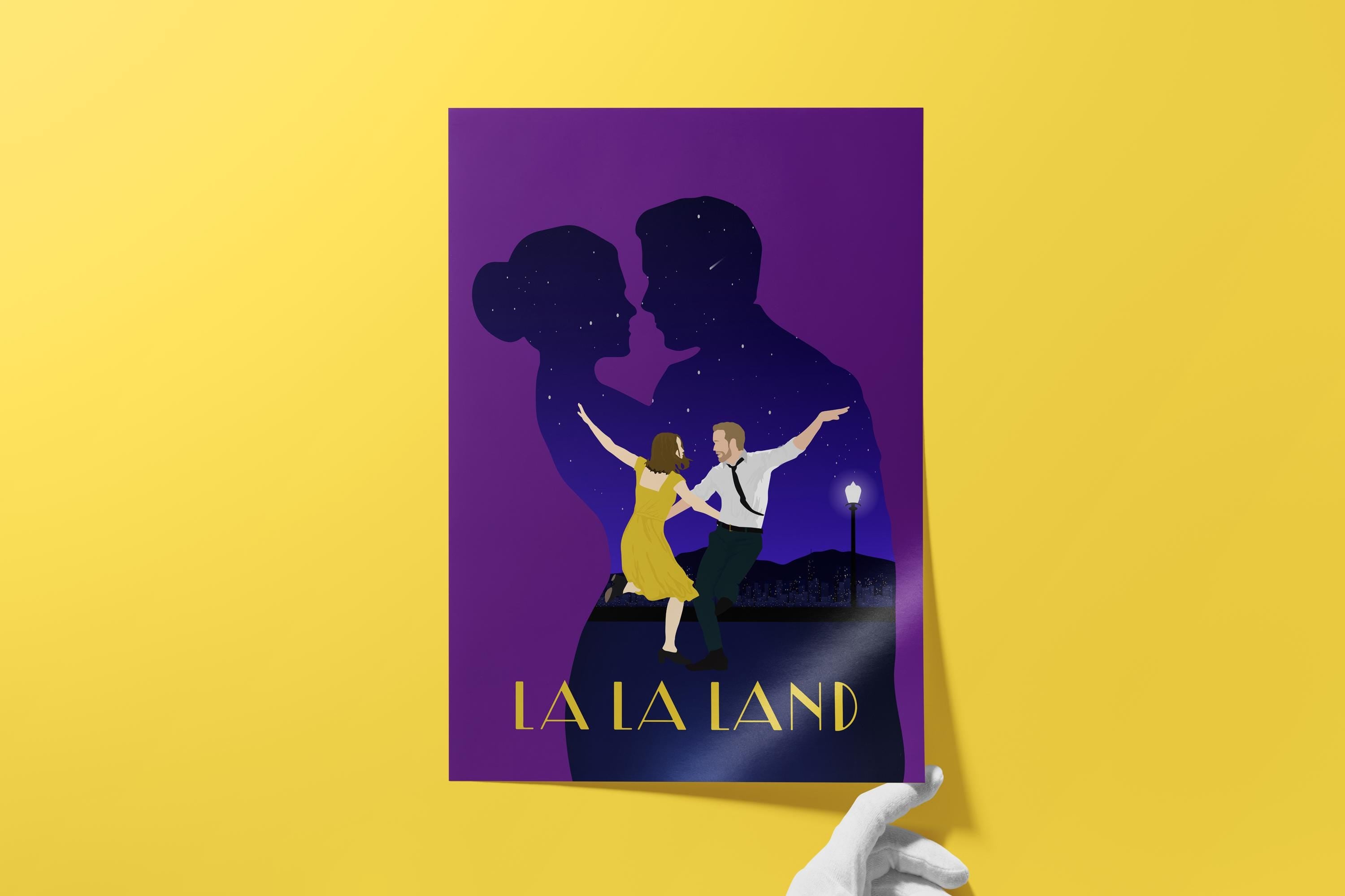 La La Land Movie Poster - Romantic Musical Wall Art, Jazz-Inspired Decor, Gift for Cinema and Music Lovers