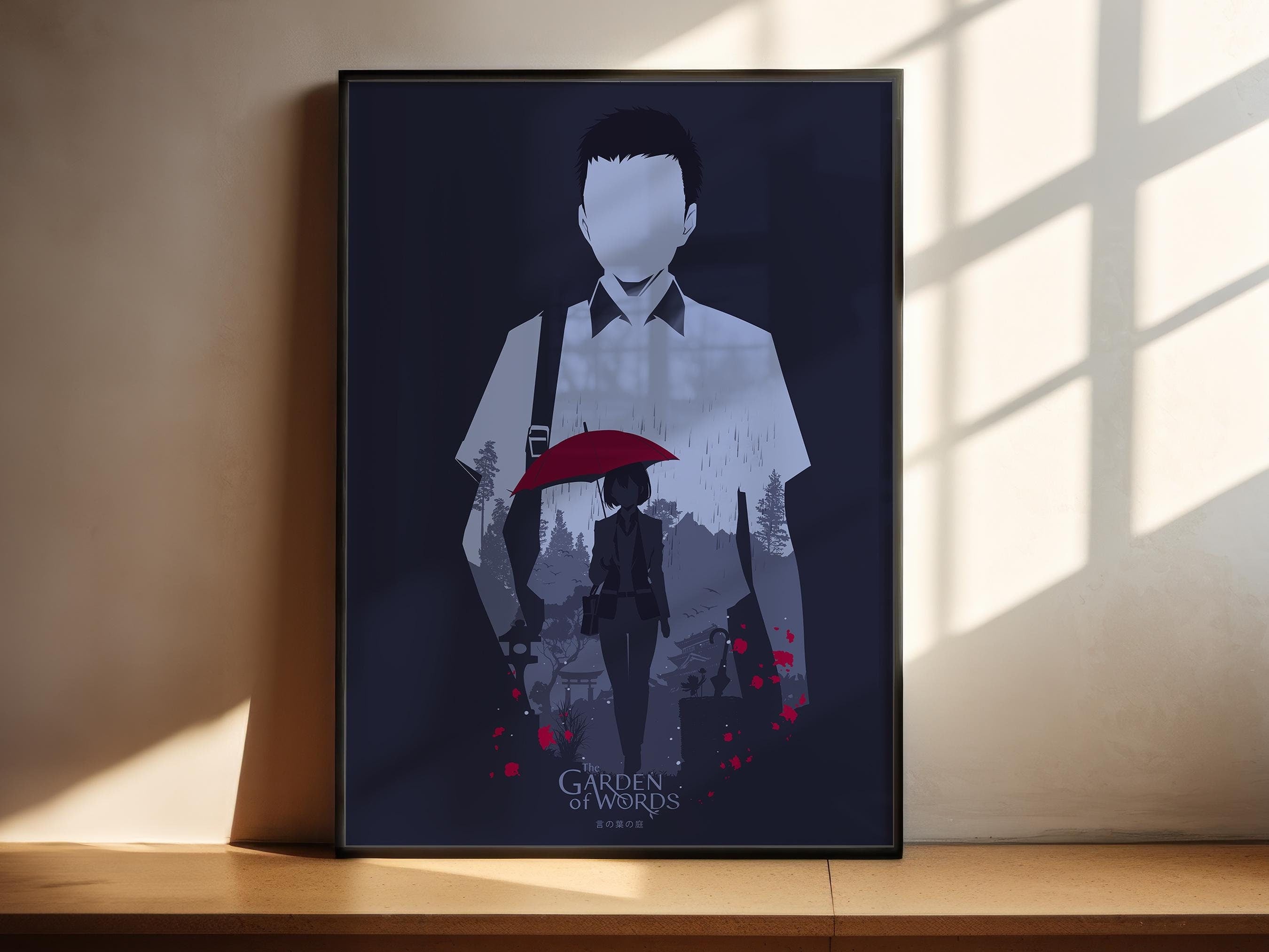 The Garden of Words Movie Poster - Anime Aesthetic Wall Art, Shinkai Film Print, Gift for Animation Fans