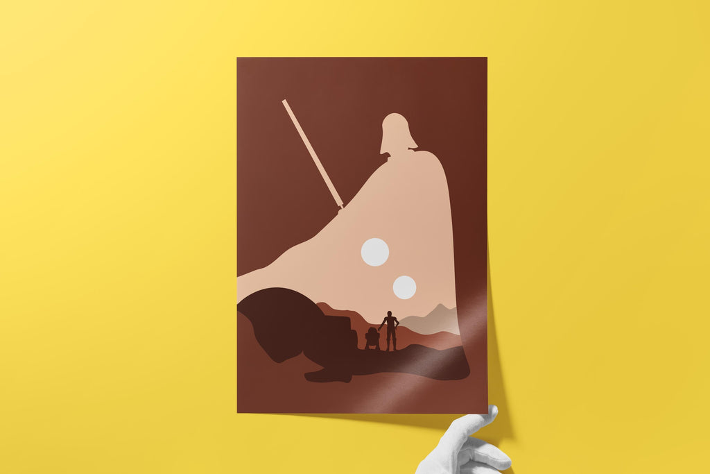 Star Wars Minimalist Poster - A New Hope Design Print, Sci-Fi Decor, Saga Fan Gift Idea