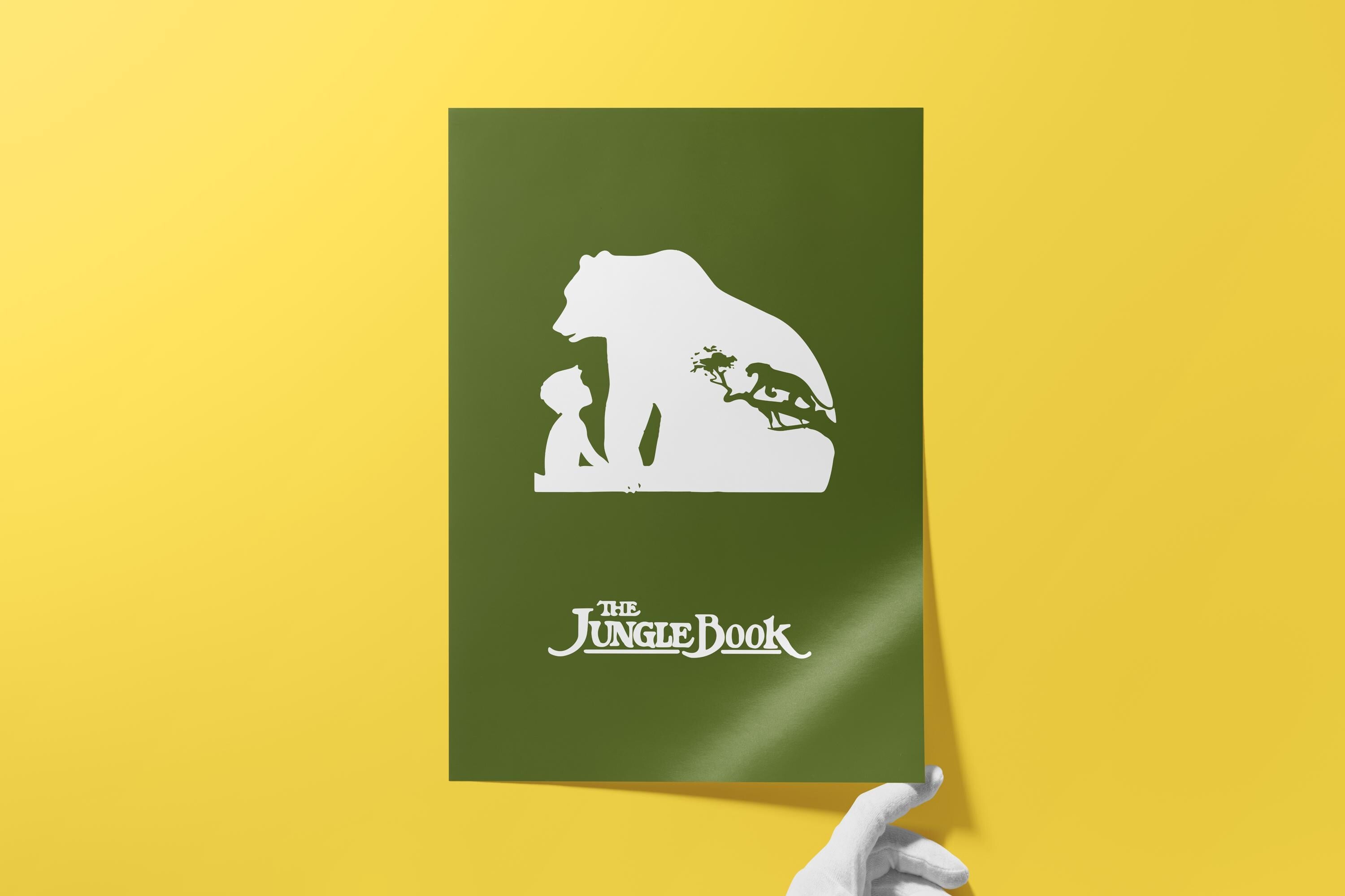 The Jungle Book Disney Poster - Mowgli Baloo Print, Classic Animation Decor, Vintage Fan Gift Idea