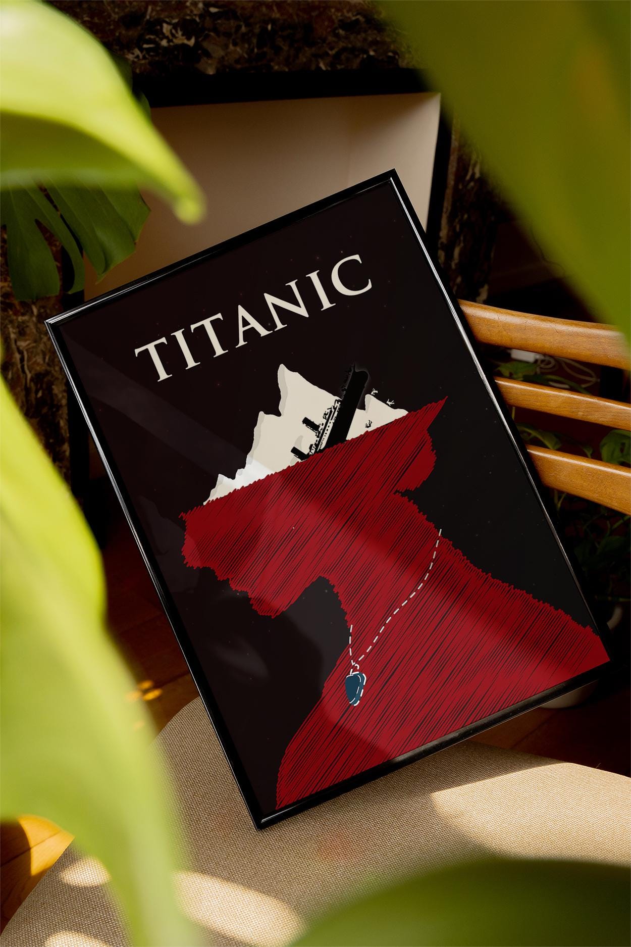 Titanic Movie Poster - Romantic Film Wall Art, Jack and Rose Decor, Perfect Gift for Movie Lovers, Cult Movie Gift, Jack and Rose Print