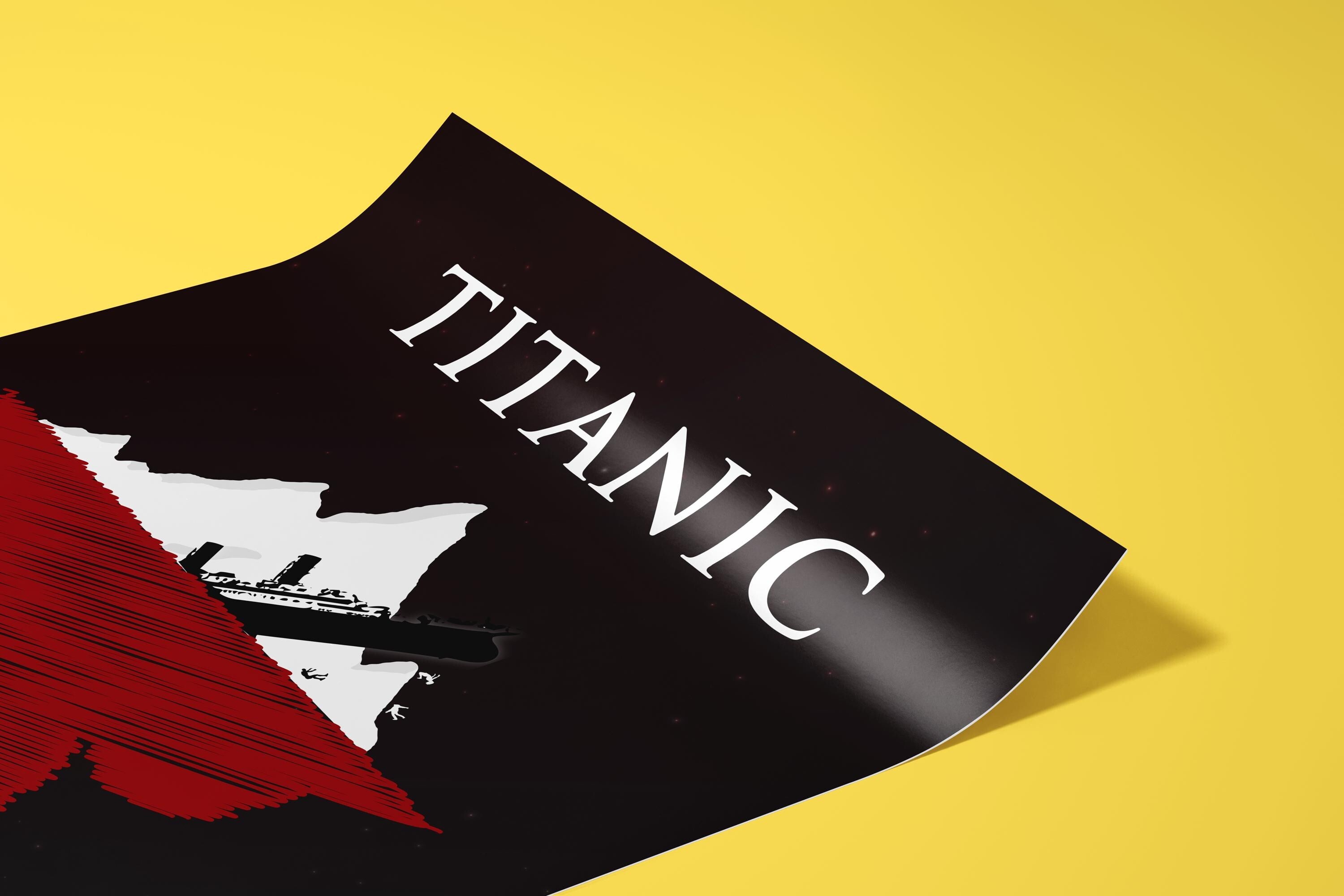 Titanic Movie Poster - Romantic Film Wall Art, Jack and Rose Decor, Perfect Gift for Movie Lovers, Cult Movie Gift, Jack and Rose Print