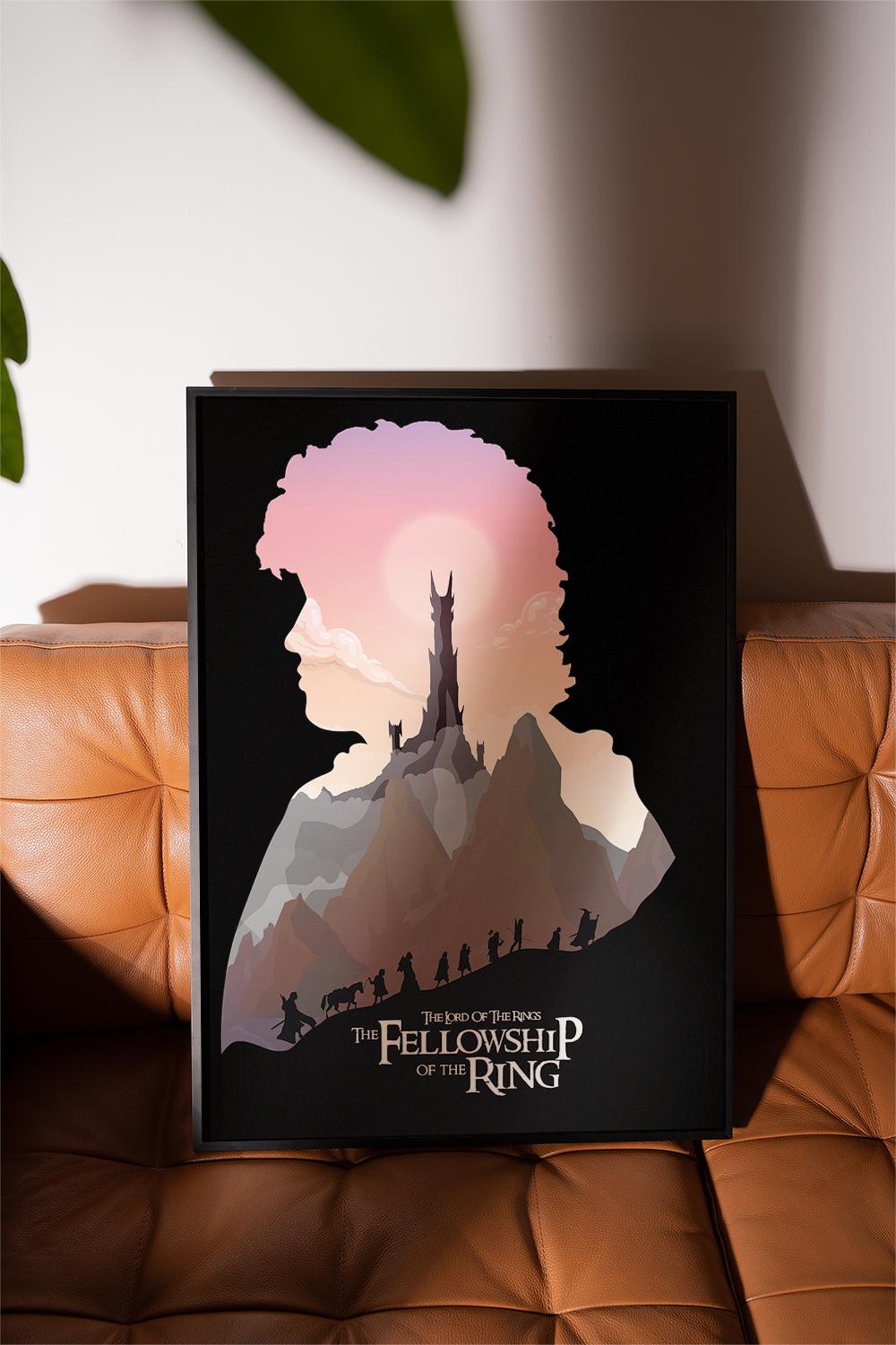 The Lord of the Rings: The Fellowship of the Ring Poster, Epic Fantasy Wall Art, Middle-earth Decor, Gift for LOTR Fans, Frodo Print