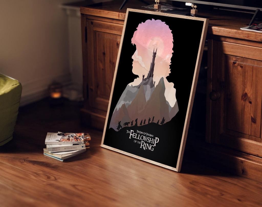 The Lord of the Rings: The Fellowship of the Ring Poster, Epic Fantasy Wall Art, Middle-earth Decor, Gift for LOTR Fans, Frodo Print