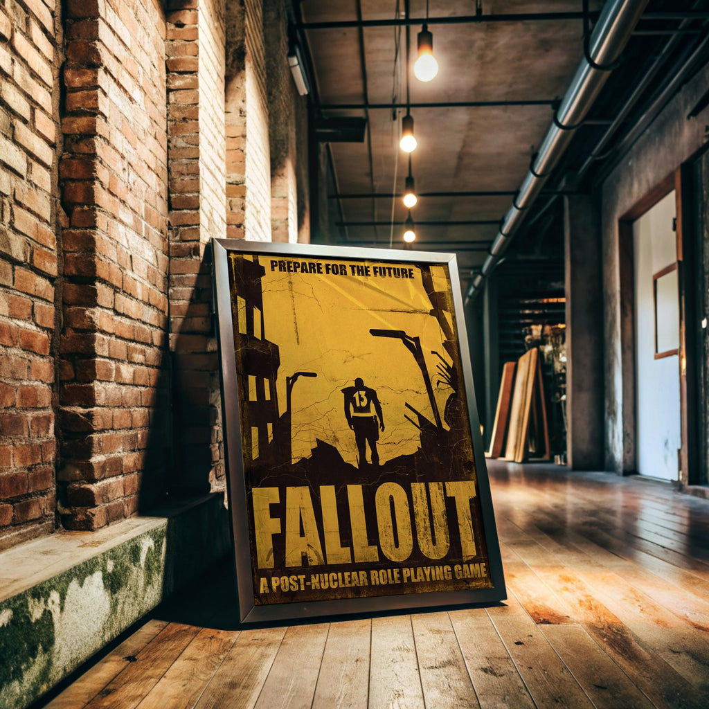 Fallout Poster - Post-Apocalyptic Videogame Art, Gamer Wall Print, Geek Decor Gift