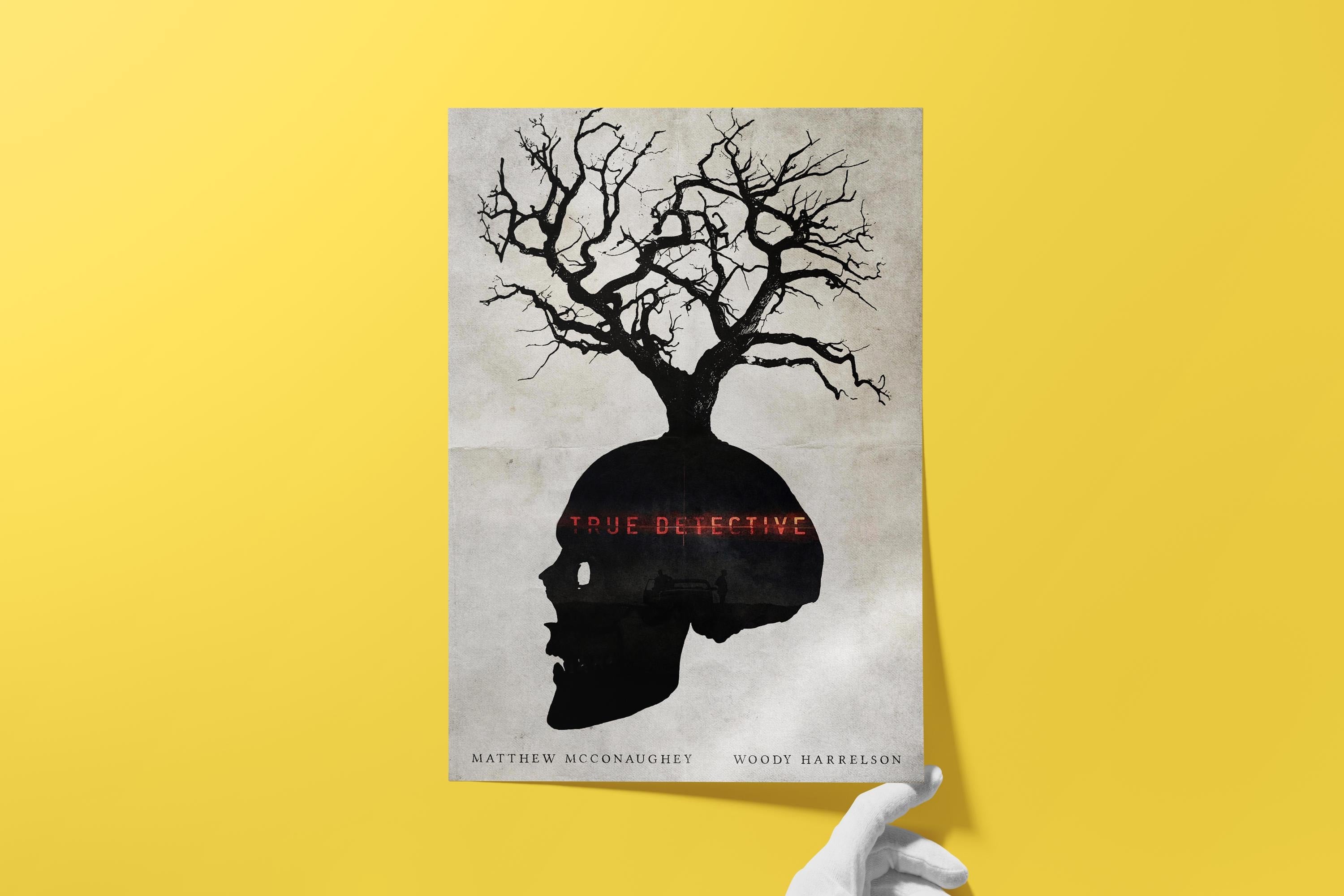 True Detective Poster - Crime Drama Wall Art, Minimalist Print, Gift for TV Show Fans