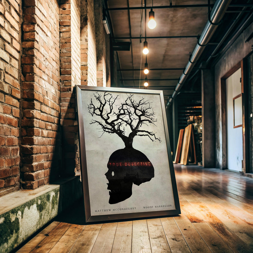 True Detective Poster - Crime Drama Wall Art, Minimalist Print, Gift for TV Show Fans