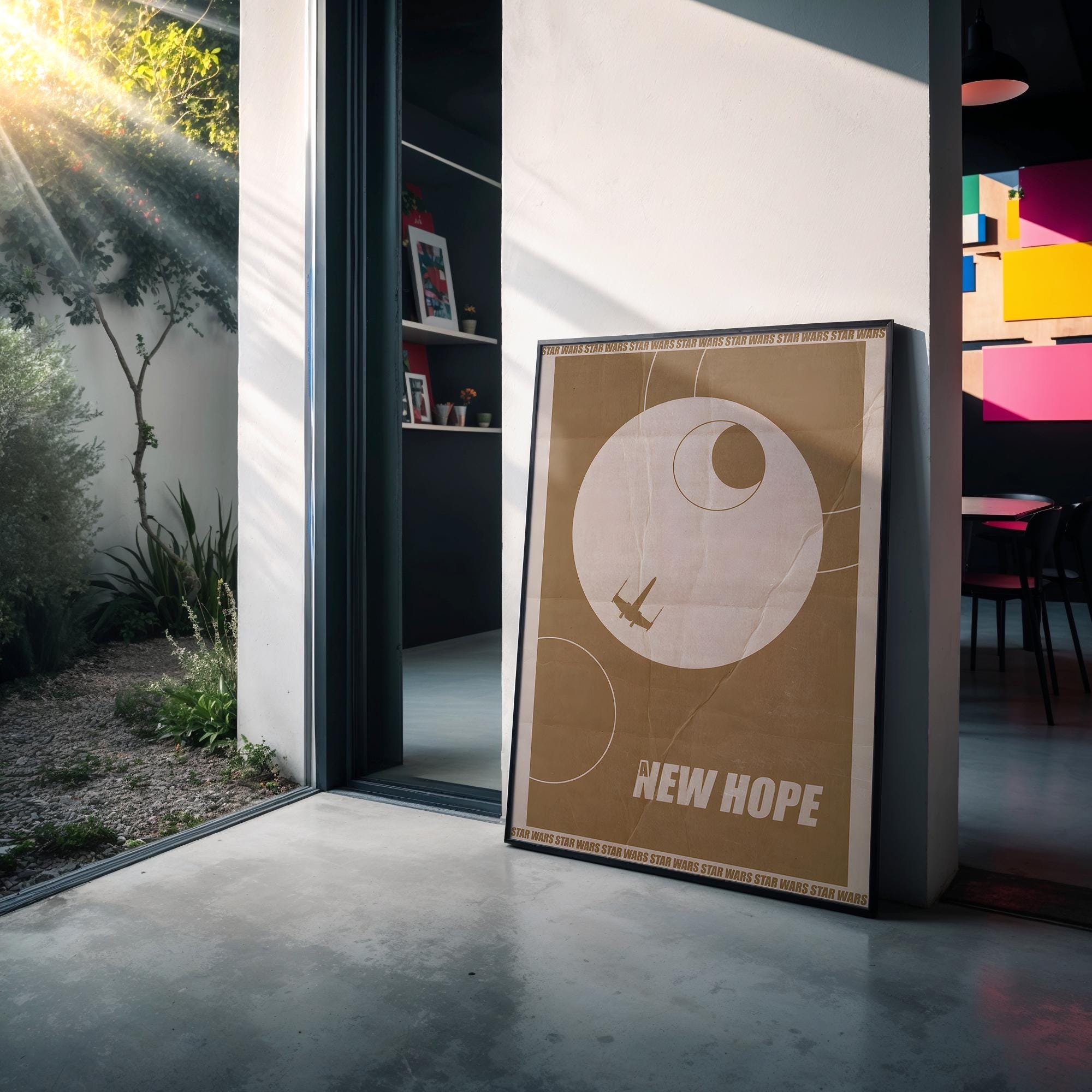Star Wars A New Hope Wall Art, Sci-Fi Film Decor, Perfect Gift for Star Wars Fans