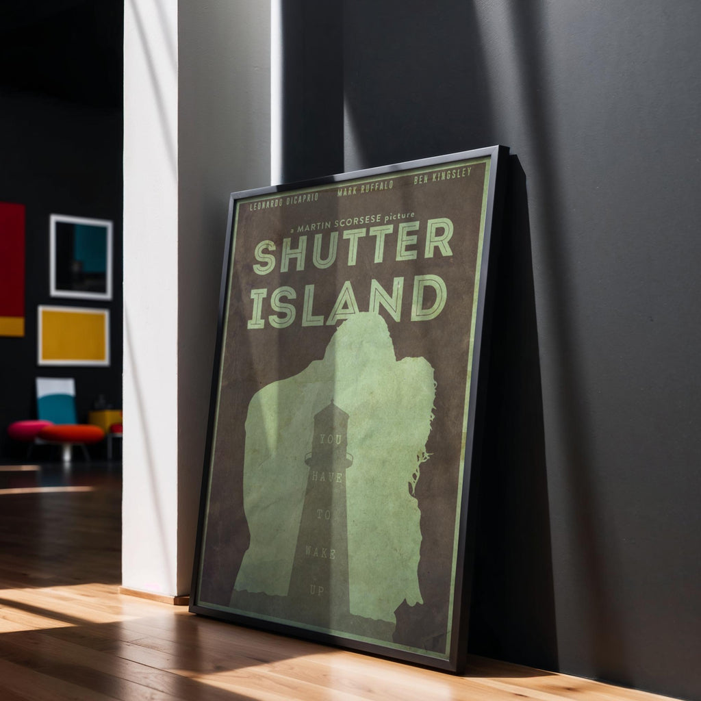 Shutter Island Movie Poster - Psychological Thriller Wall Art, Leonardo DiCaprio Decor, Gift for Movie Buffs
