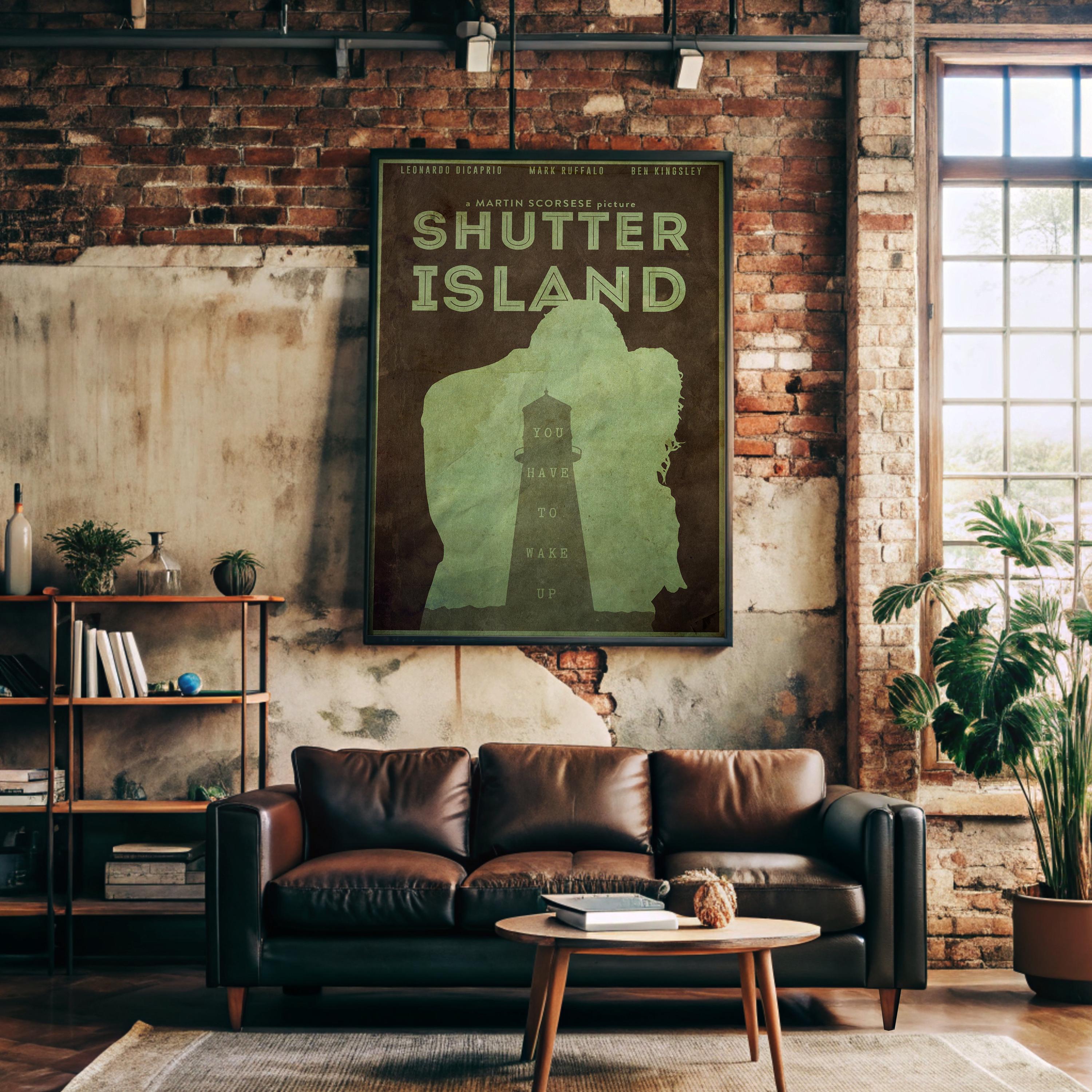 Shutter Island Movie Poster - Psychological Thriller Wall Art, Leonardo DiCaprio Decor, Gift for Movie Buffs