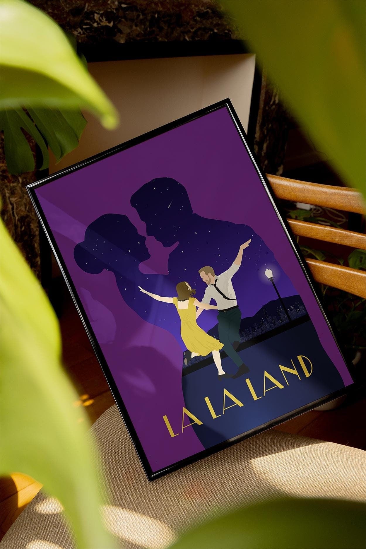 La La Land Movie Poster - Romantic Musical Wall Art, Jazz-Inspired Decor, Gift for Cinema and Music Lovers