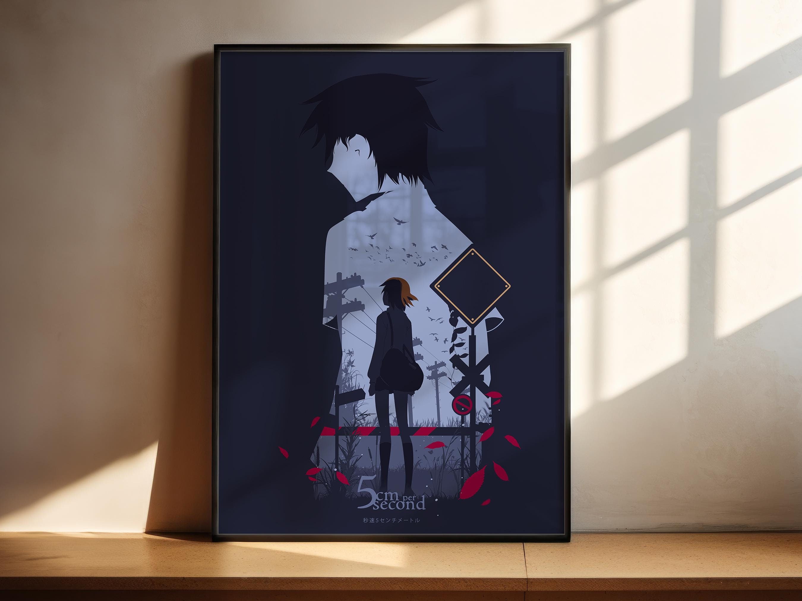 5 Centimeters Per Second Poster - Makoto Shinkai Wall Art, Japanese Anime Print, Romantic Animation Gift, Home Decor