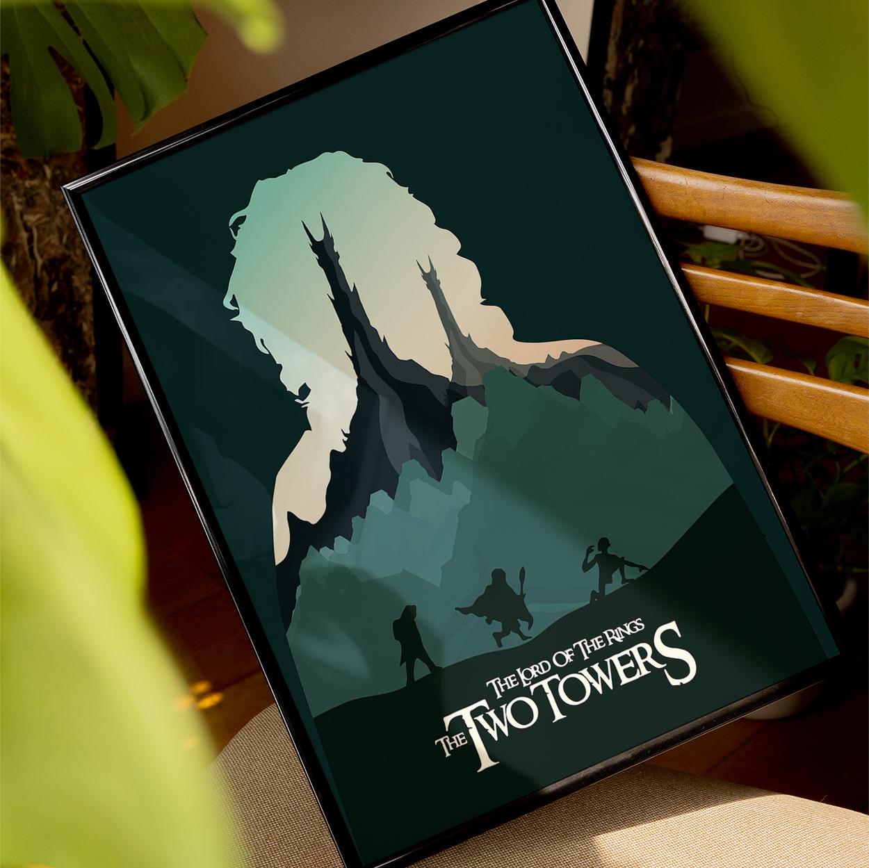 The Lord of the Rings: The Two Towers Poster - Epic Fantasy Wall Art, Middle-earth Decor, Gift for LOTR Fans, Samwise Print