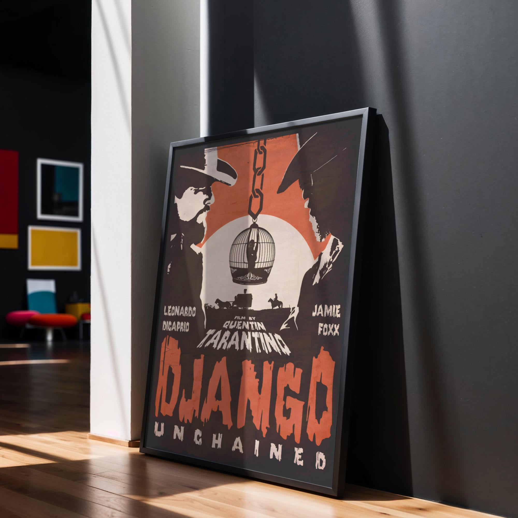 Django Unchained Poster - Modern Western Wall Art, Tarantino Film Print, Cult Movie Gift