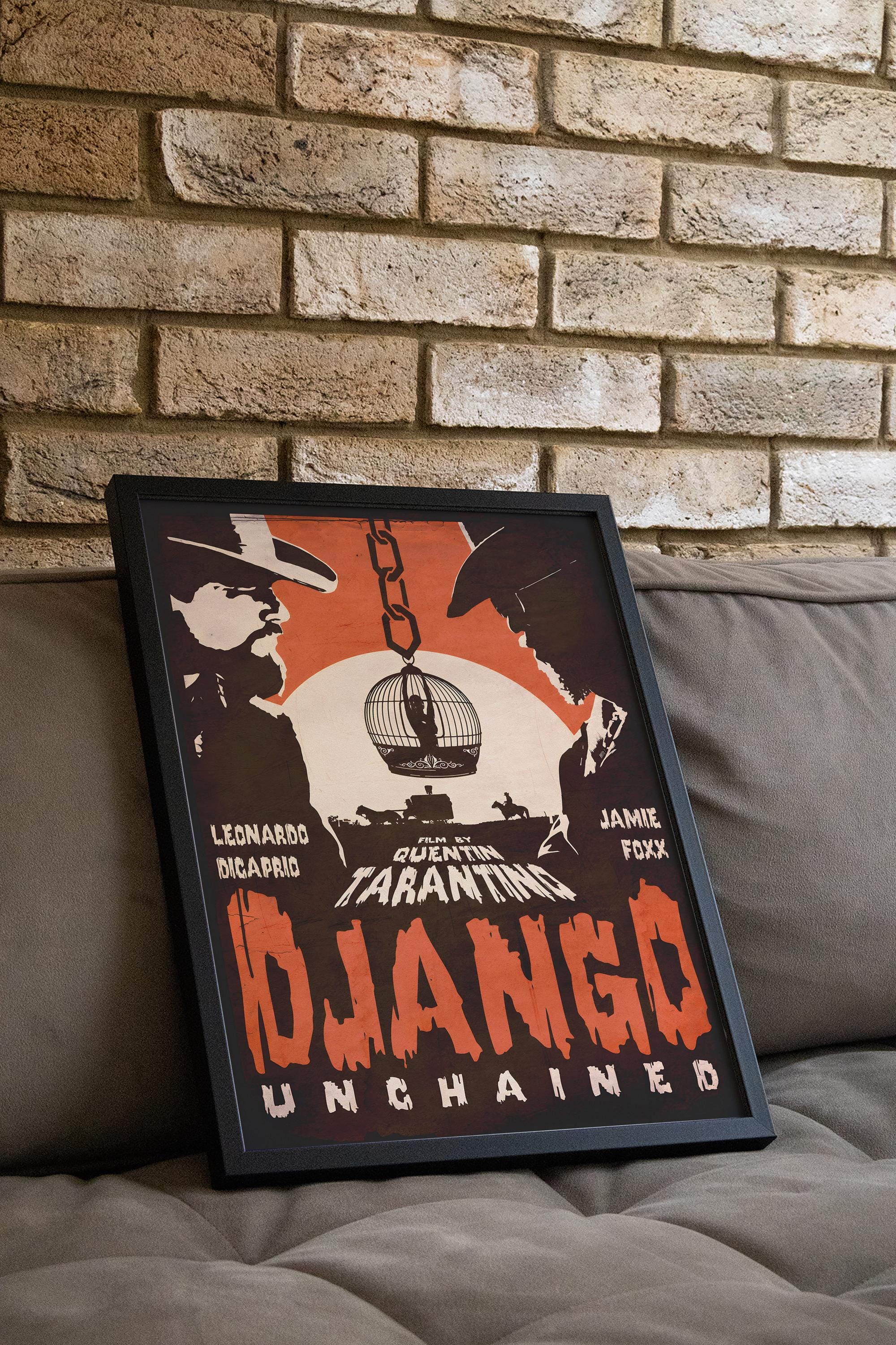 Django Unchained Poster - Modern Western Wall Art, Tarantino Film Print, Cult Movie Gift
