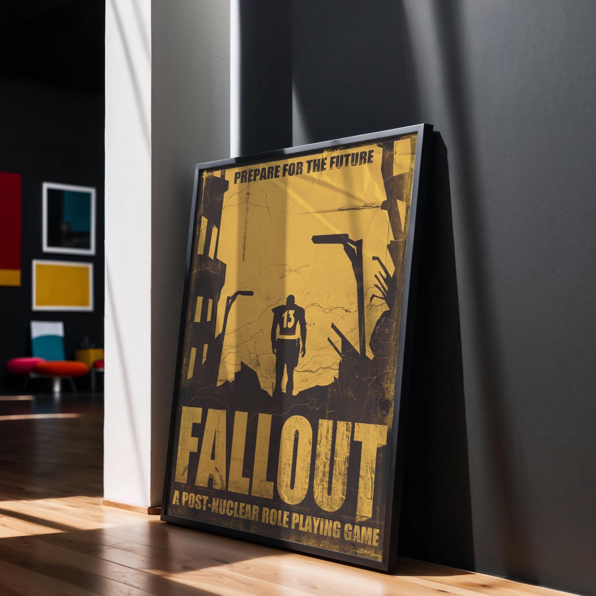 Fallout Poster - Post-Apocalyptic Videogame Art, Gamer Wall Print, Geek Decor Gift