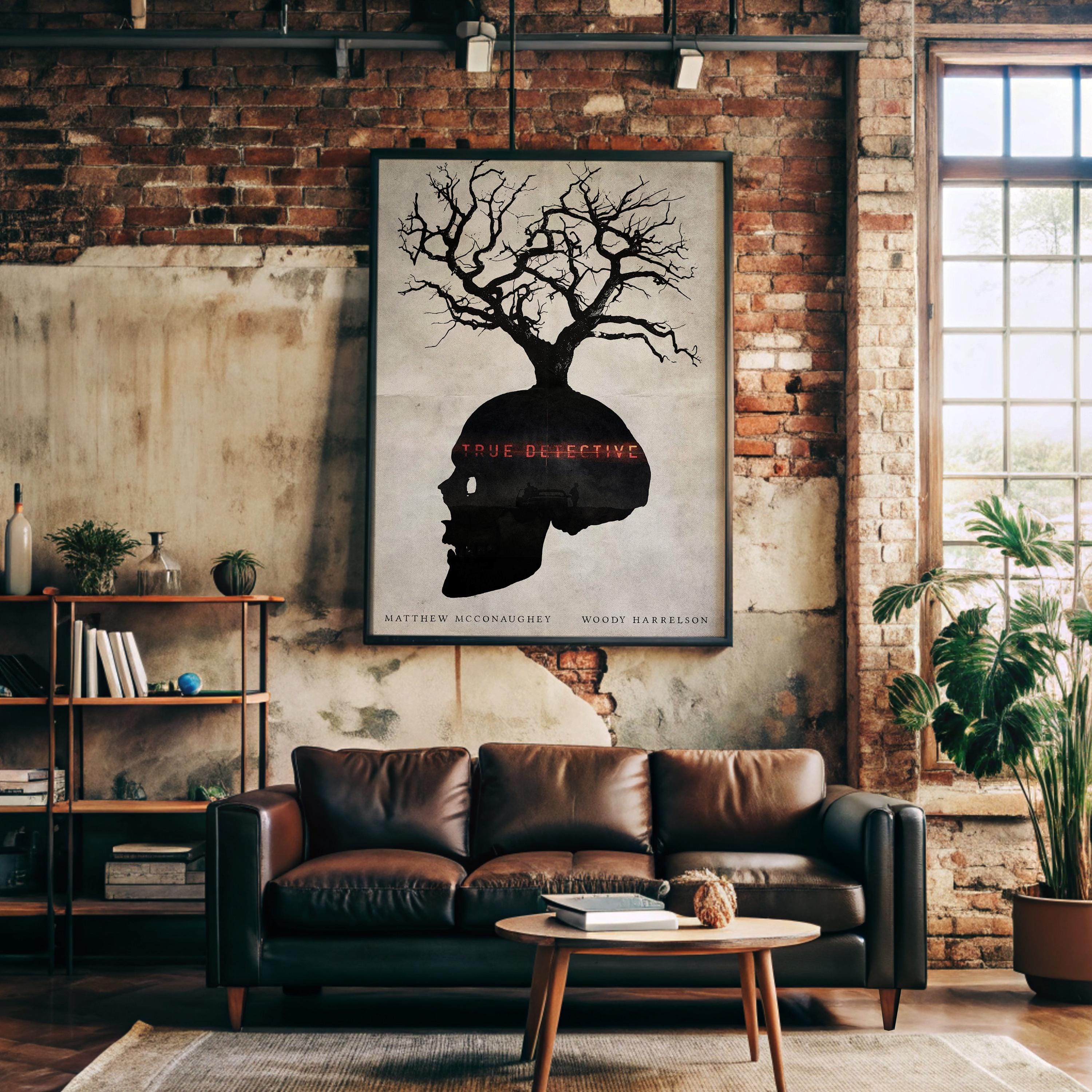 True Detective Poster - Crime Drama Wall Art, Minimalist Print, Gift for TV Show Fans